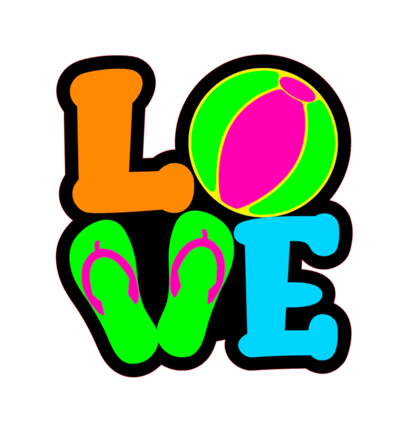 LOVE Summer Acrylic Blank