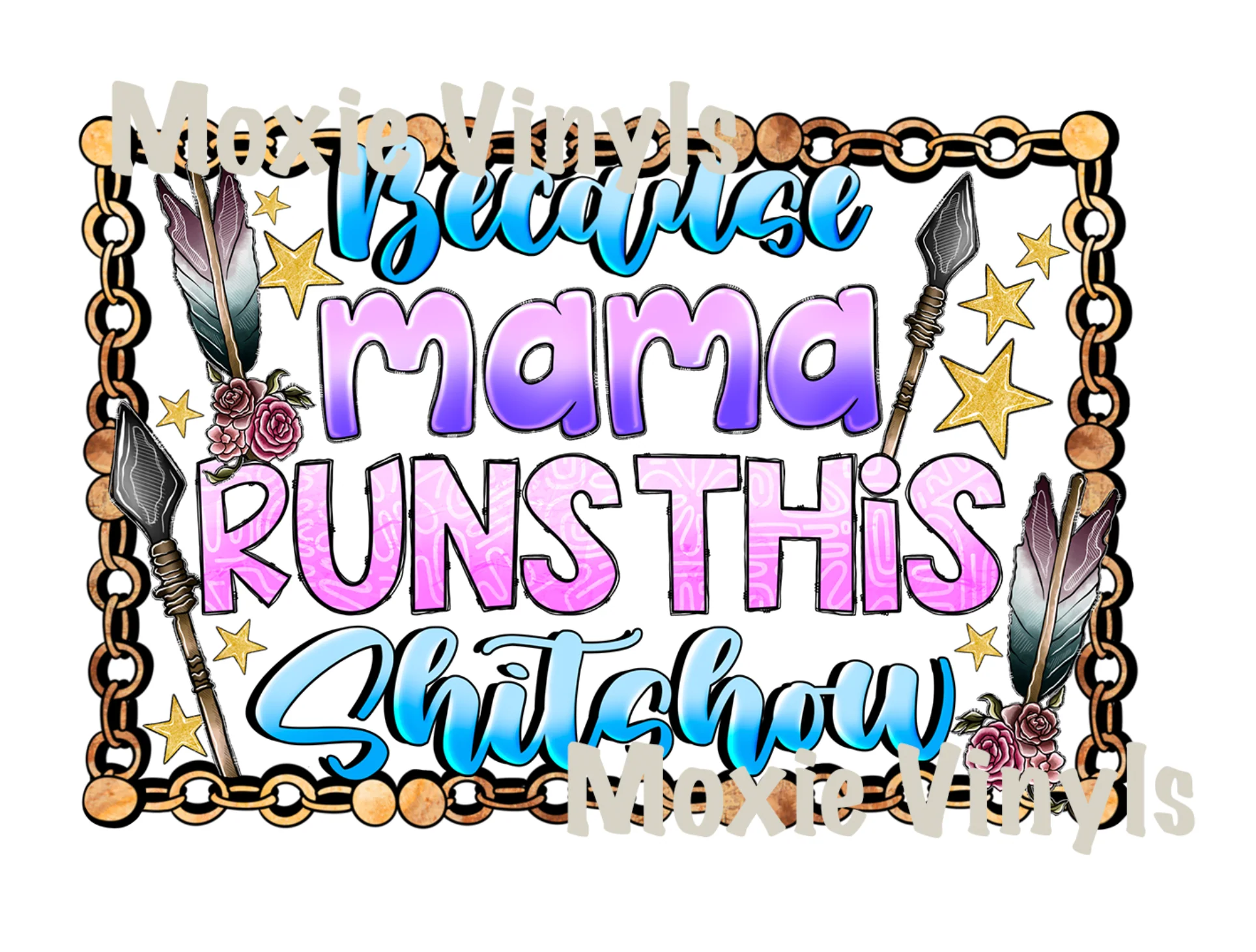 Mama Runs this Show UV DTF Transfer