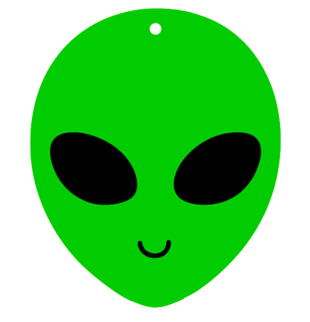 Martian Alien Head Acrylic Blank - Image 2