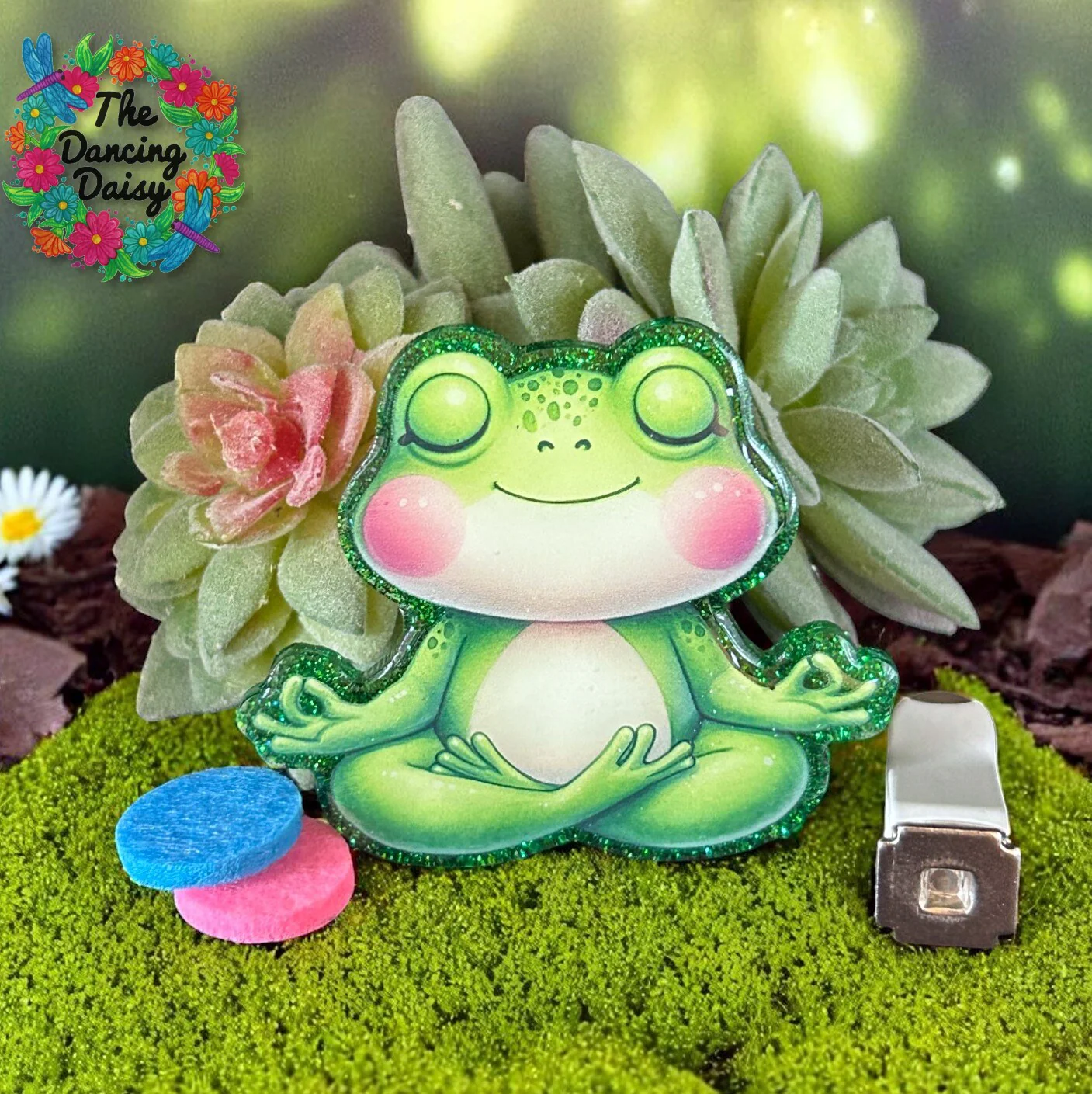 Meditating Frog Decal & Acrylic Blank COMBO - Image 2