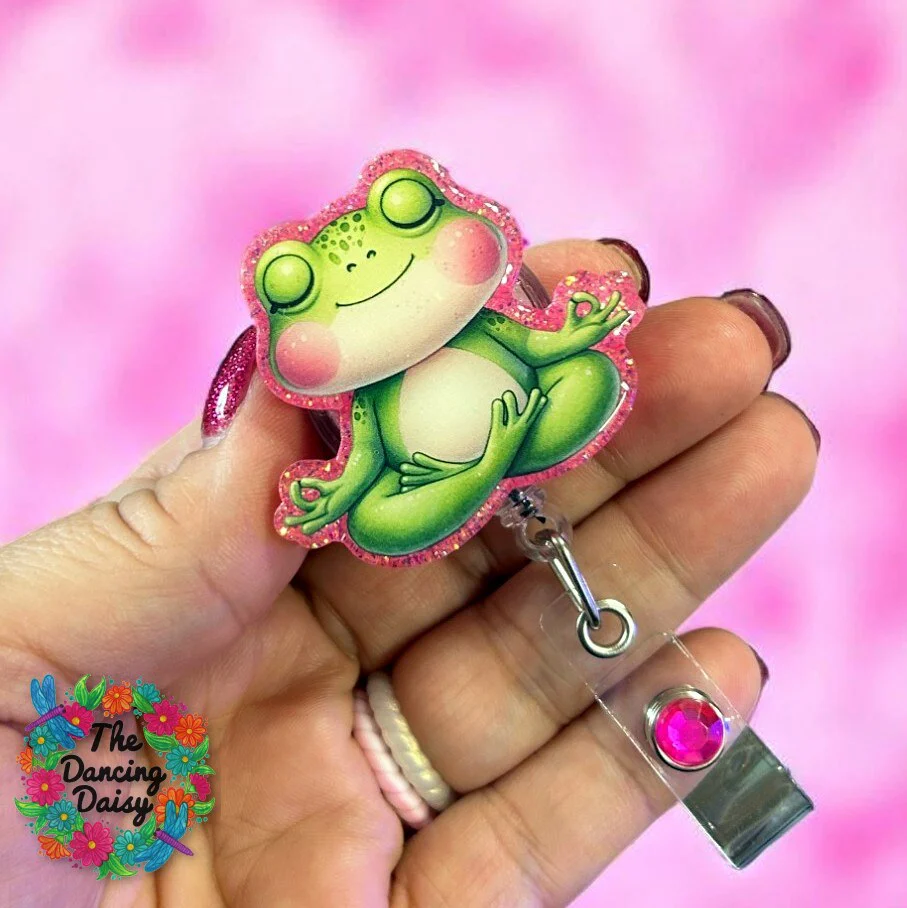 Meditating Frog Decal & Acrylic Blank COMBO - Image 3