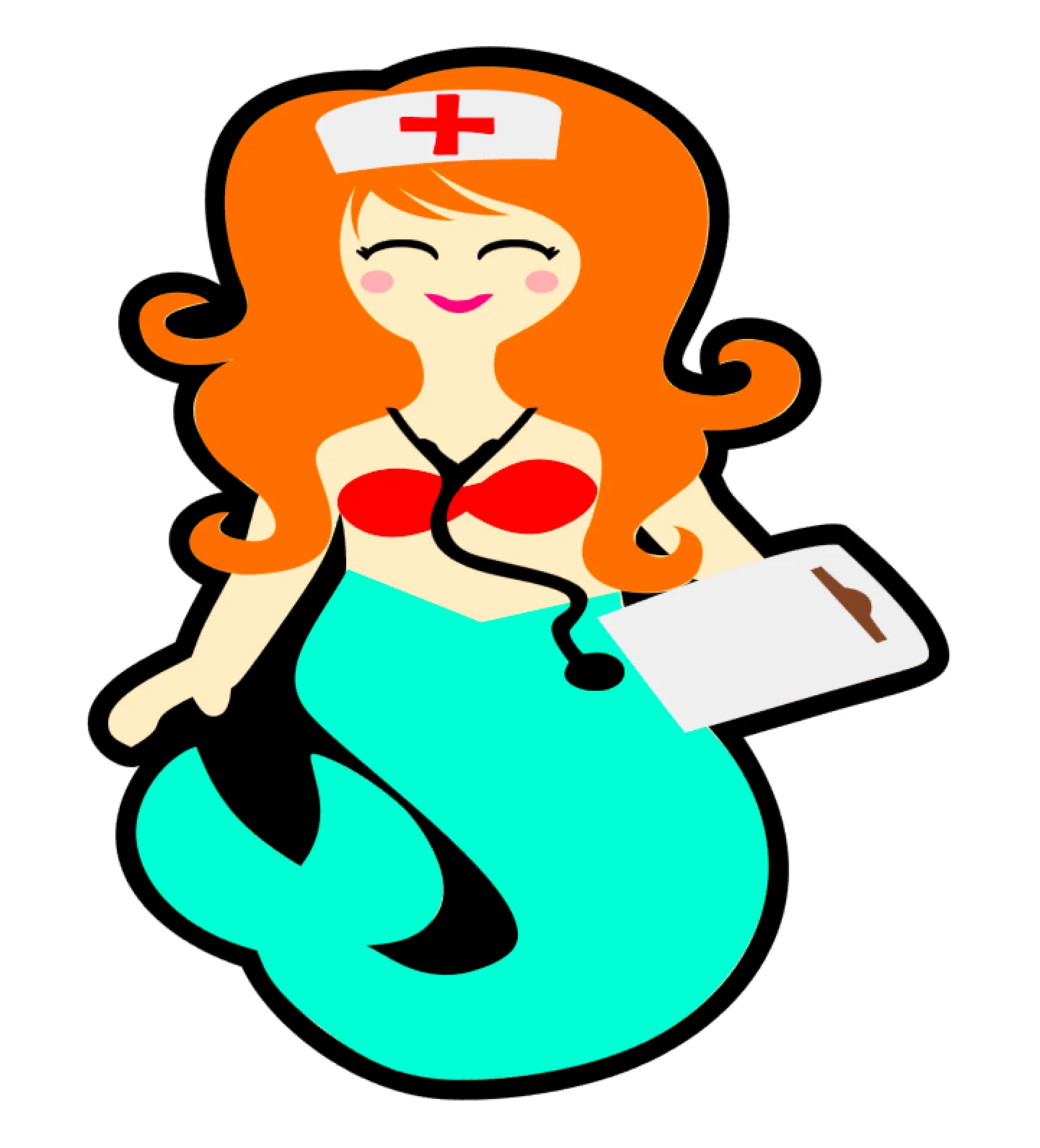 Mermaid Nurse Acrylic Blank - Image 2