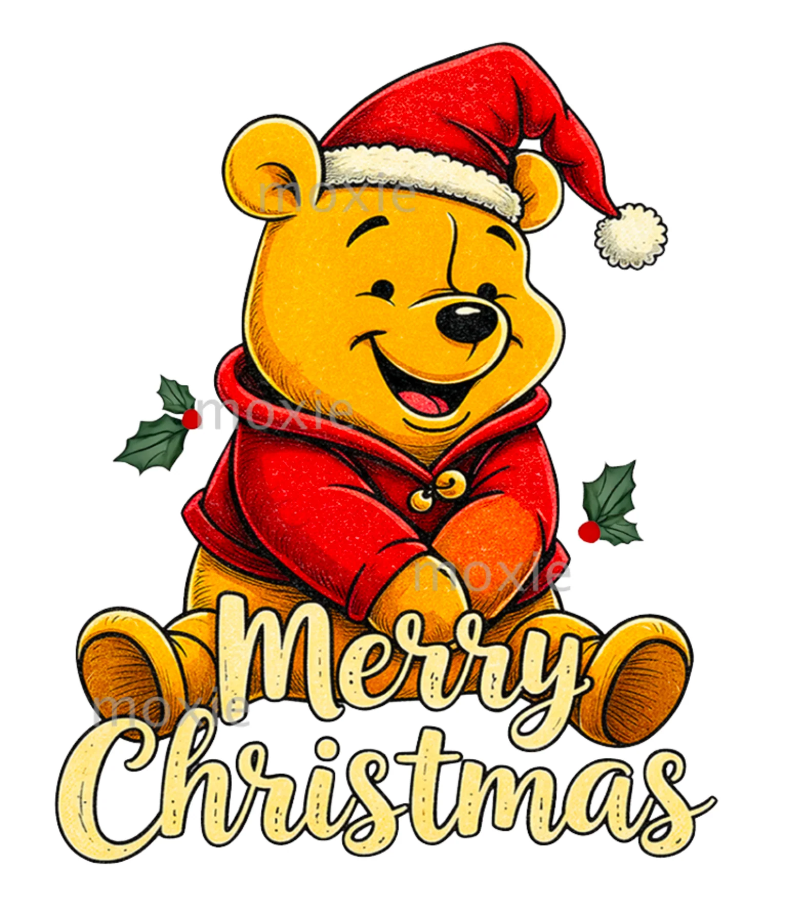 Merry Pooh Decal & Acrylic Blank COMBO