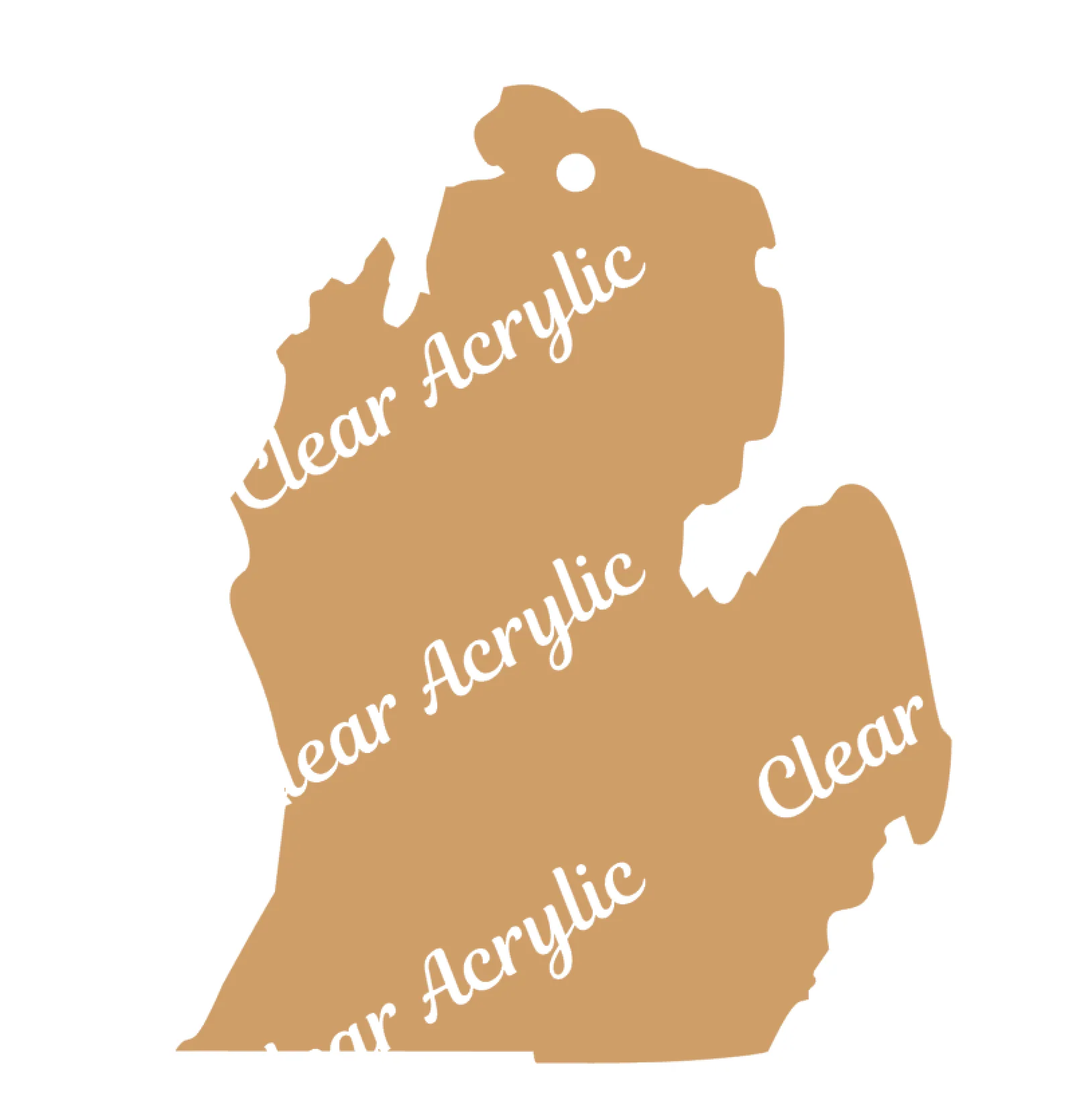 Michigan Lower Peninsula Acrylic Blank
