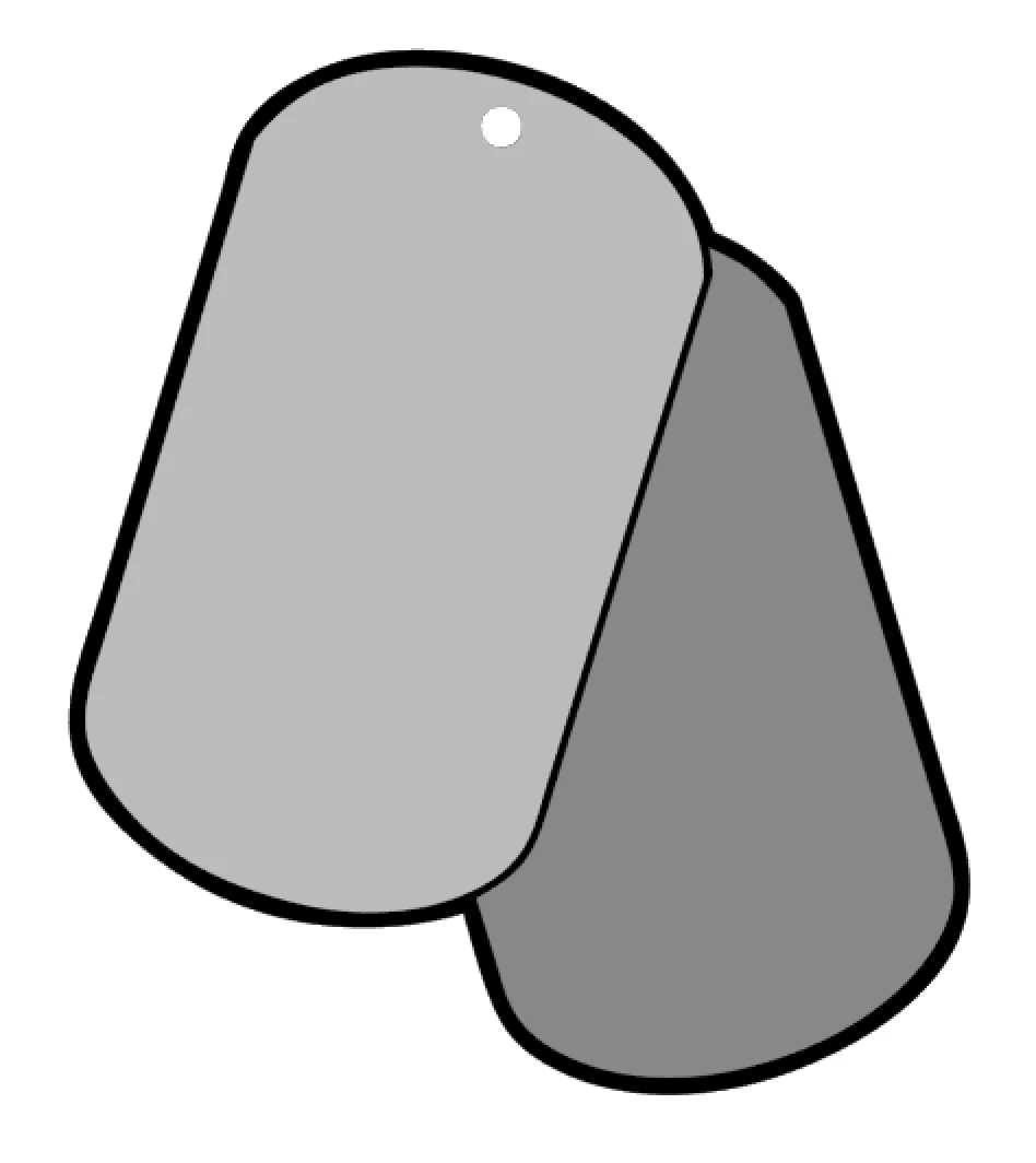 Military Dog Tags Acrylic Blank - Image 2
