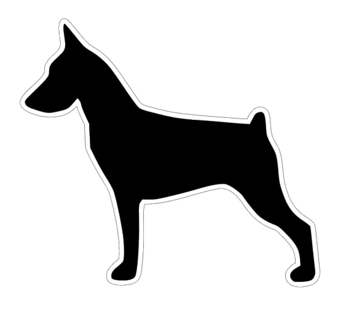 Miniature Pinscher Profile Acrylic Blank - Image 2