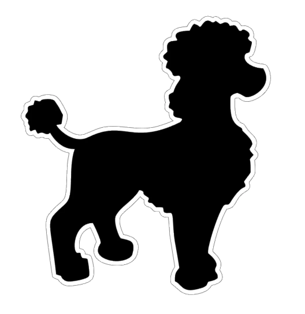 Miniature Poodle Acrylic Blank - Image 2