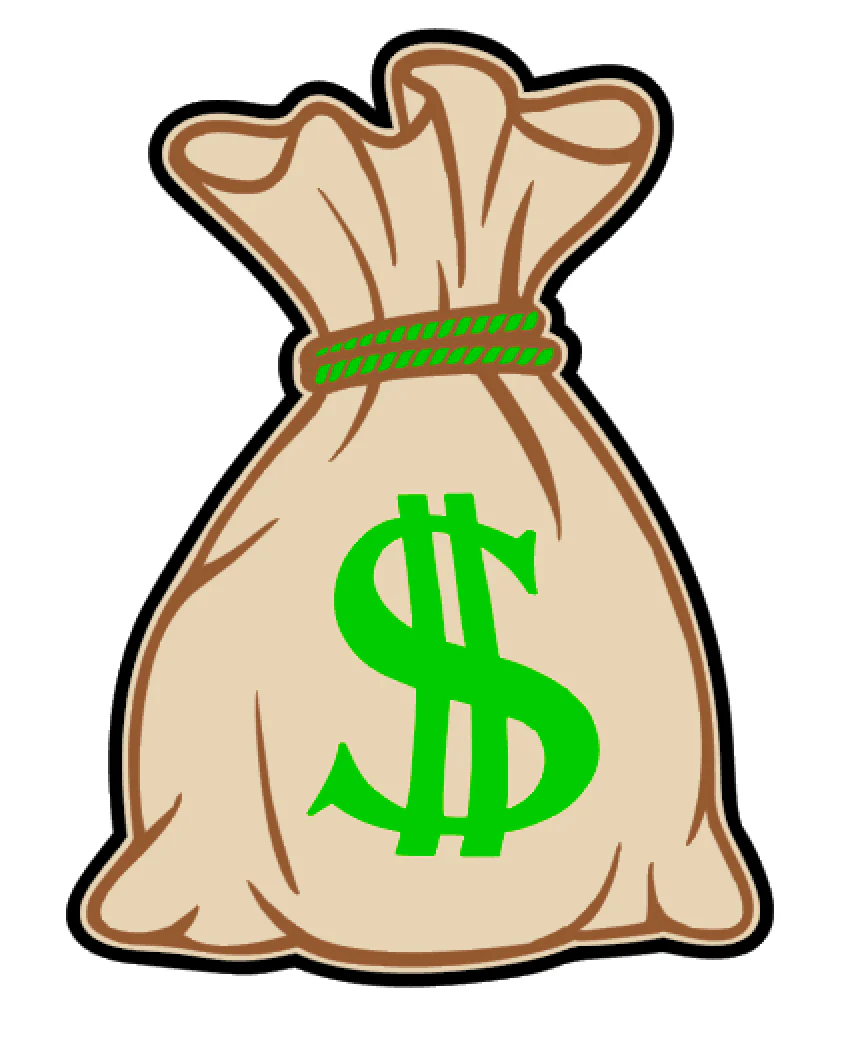 Money Cash Bag Acrylic Blank - Image 2