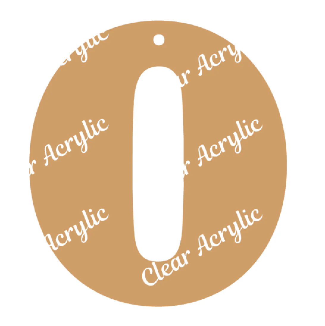 Number 0 Acrylic Blank