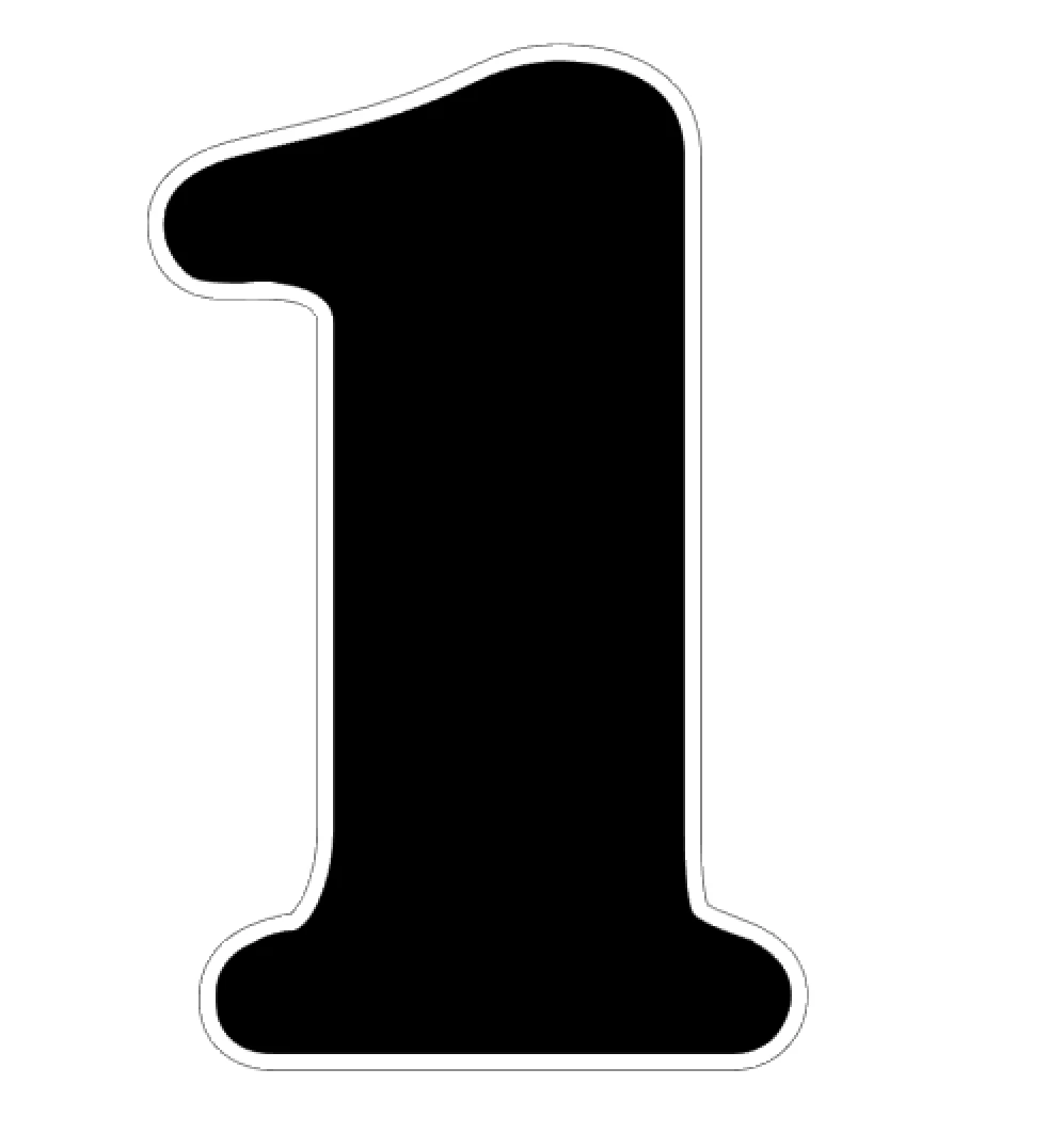 Number 1  Acrylic Blank - Image 2