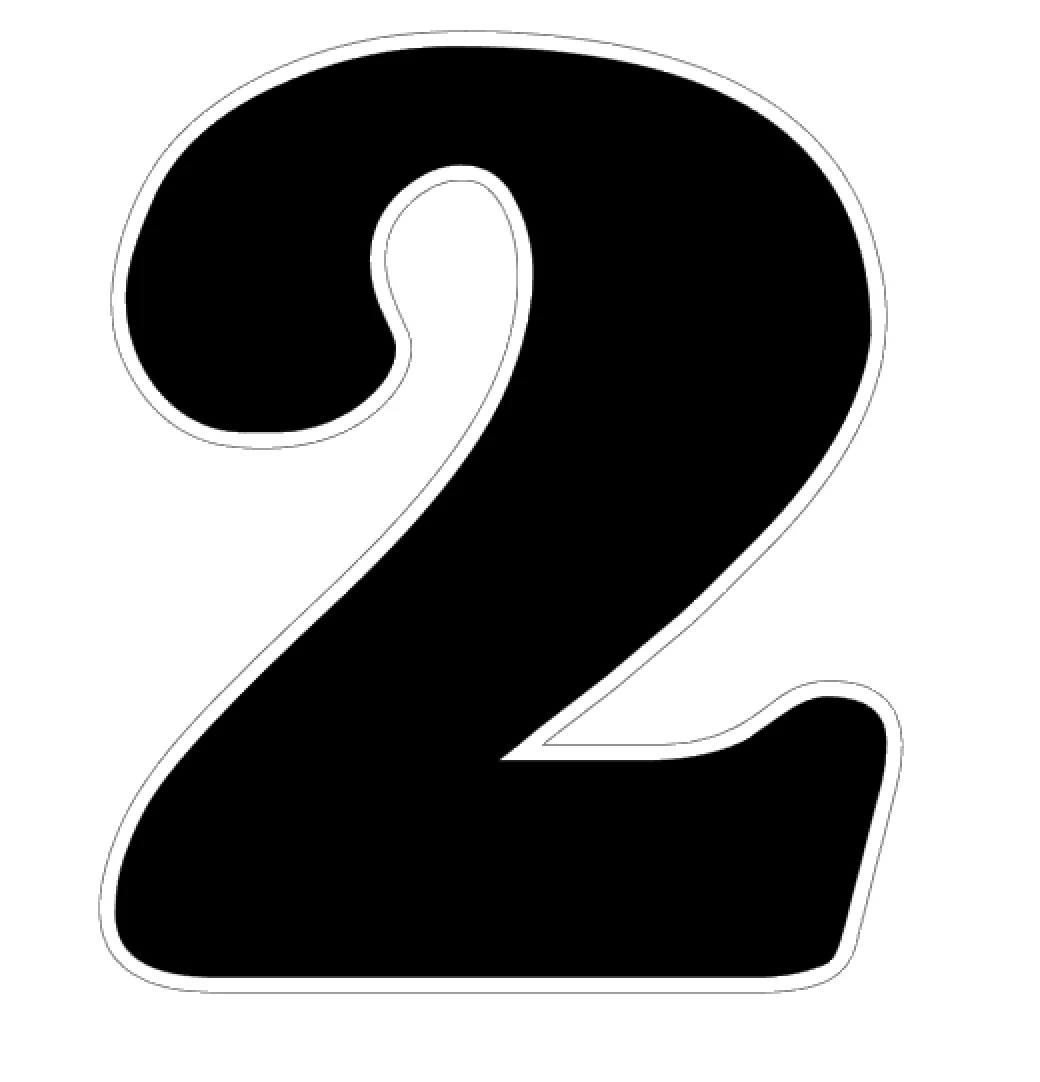 Number 2 Acrylic Blank - Image 2