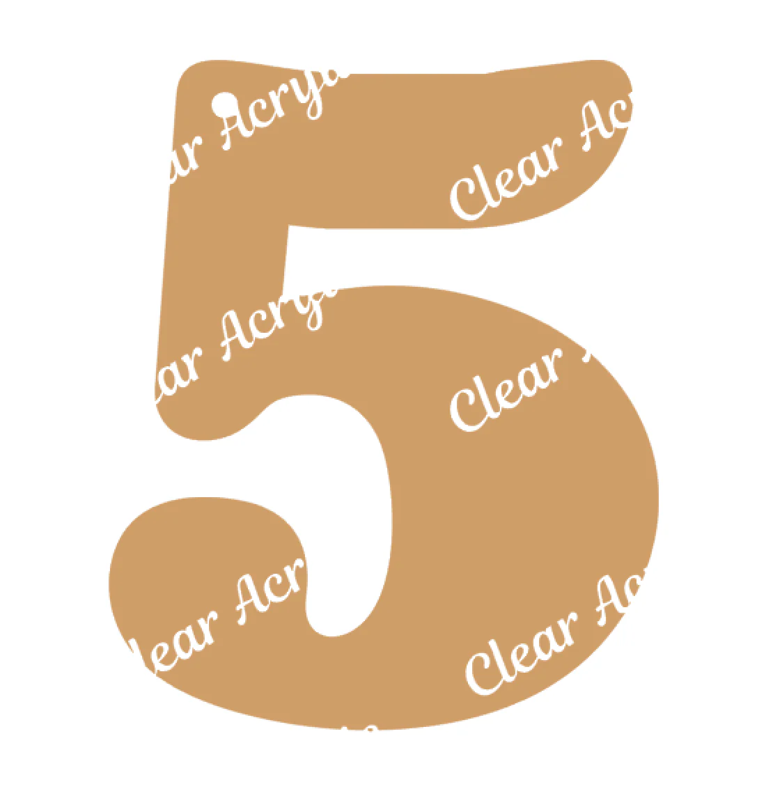 Number 5 Acrylic Blank