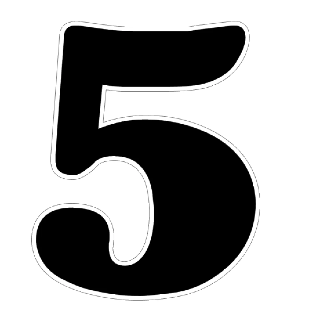 Number 5 Acrylic Blank - Image 2