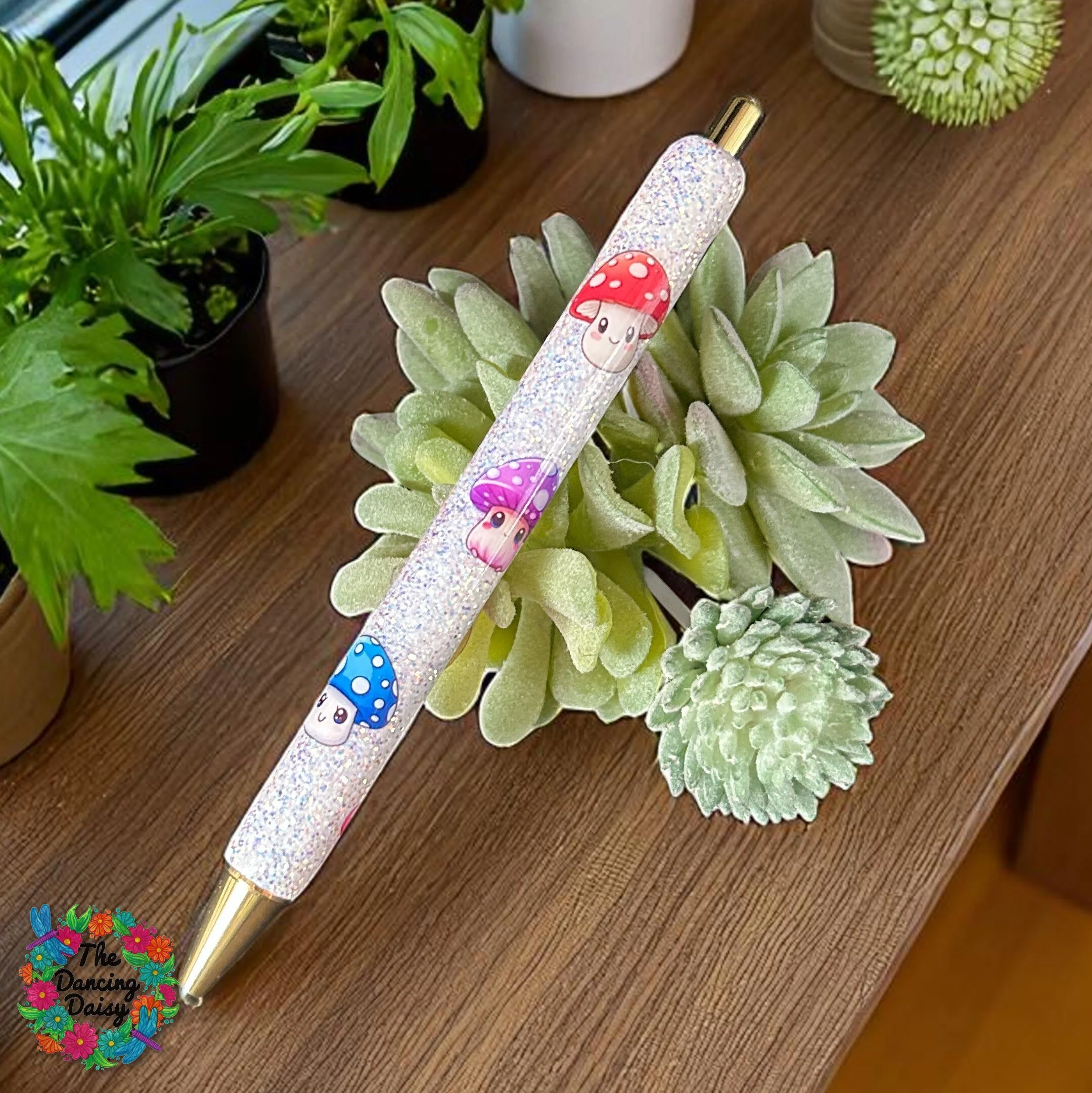 Cute Mushrooms Pen Elements UV DTF - Image 3