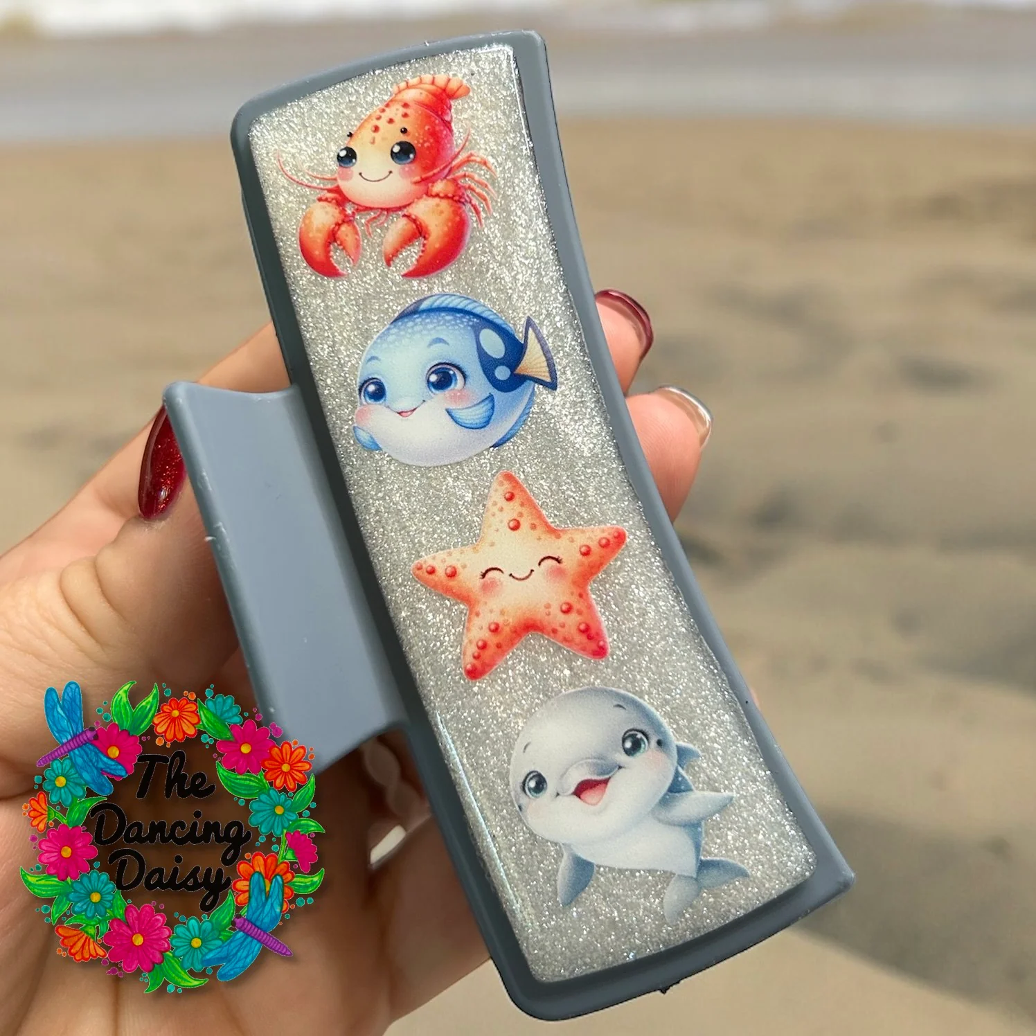 Ocean Life Hair Clip UV DTF/Blanks Combo - Image 2