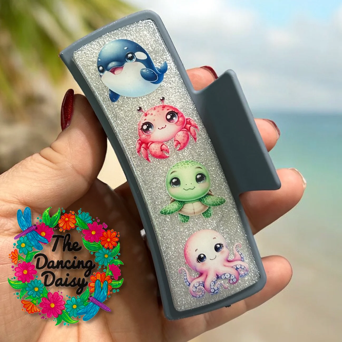 Ocean Life Hair Clip UV DTF/Blanks Combo - Image 3
