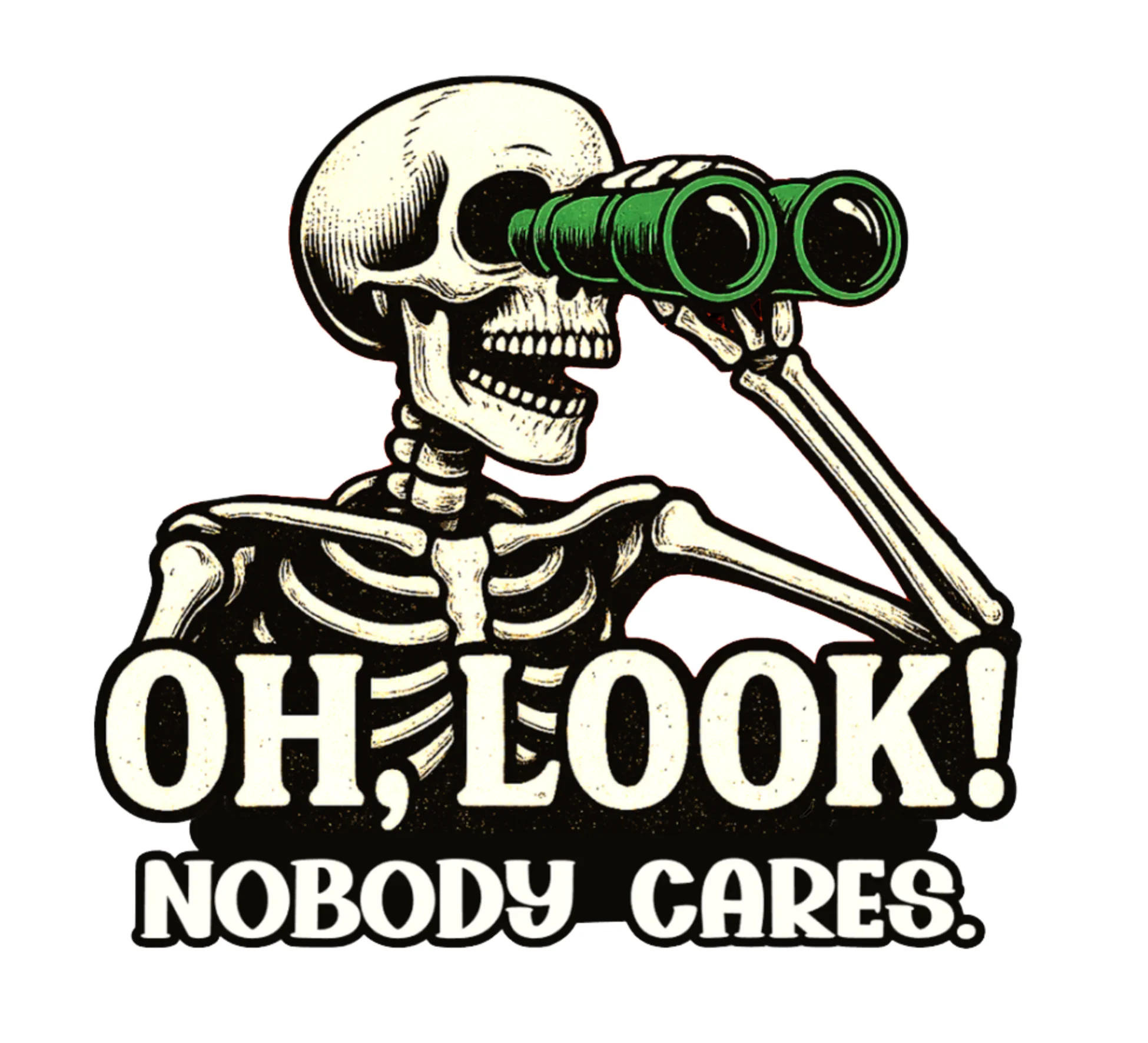 Oh Look Nobody Cares Decal & Acrylic Blank COMBO