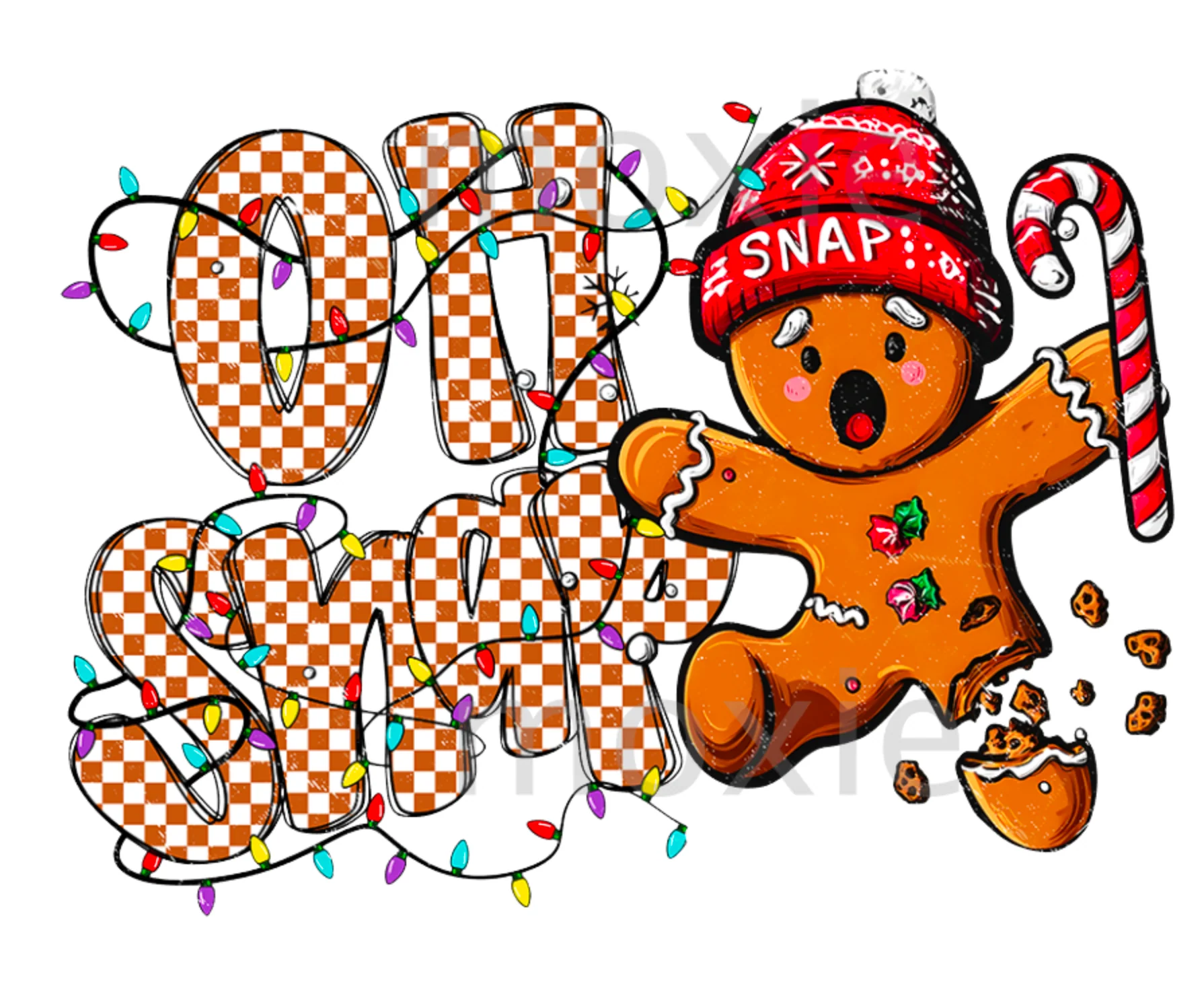 Oh Snap Gingerbread Decal & Acrylic Blank COMBO