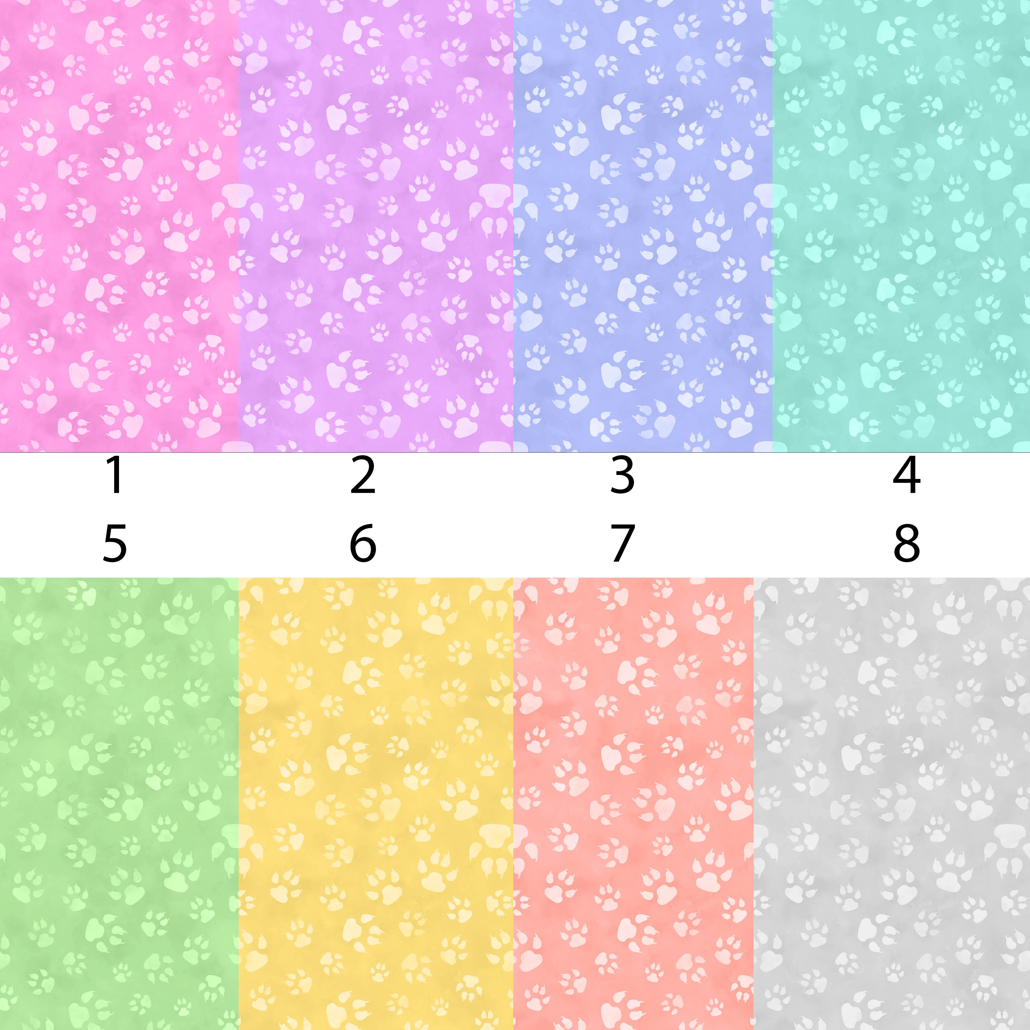 Dog Paw Prints Pastel Vinyl