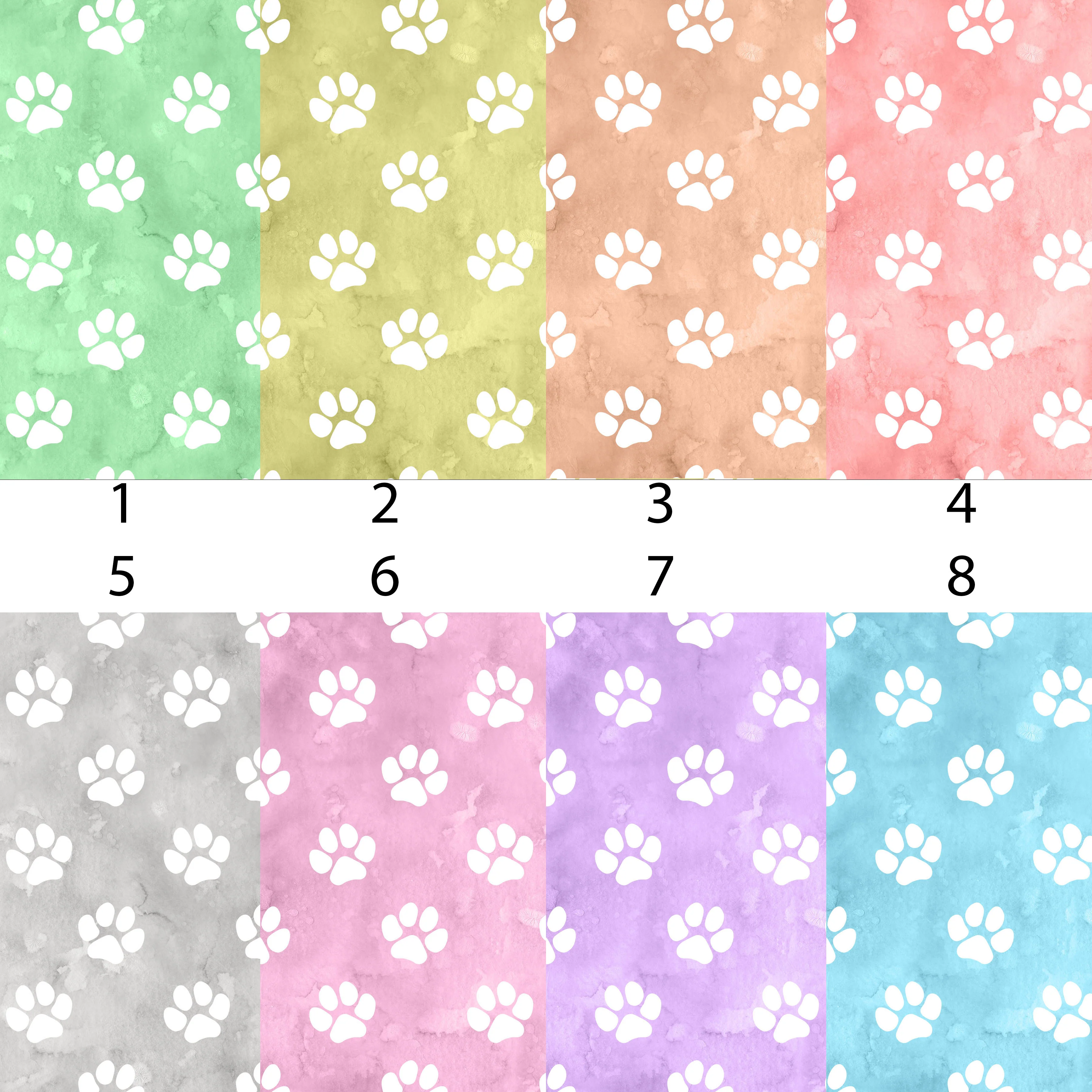 Paw Prints Watercolor Vinyl