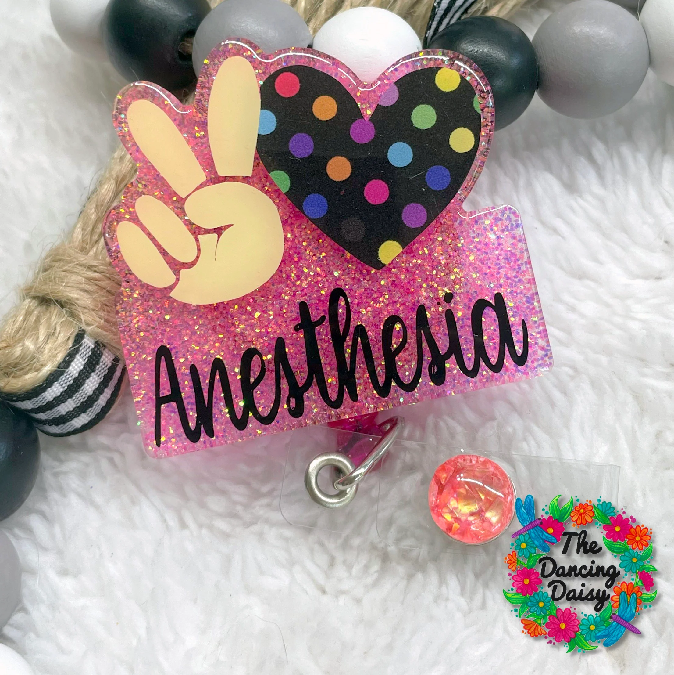 Peace Love Generic Badge Reel Blank - Image 4