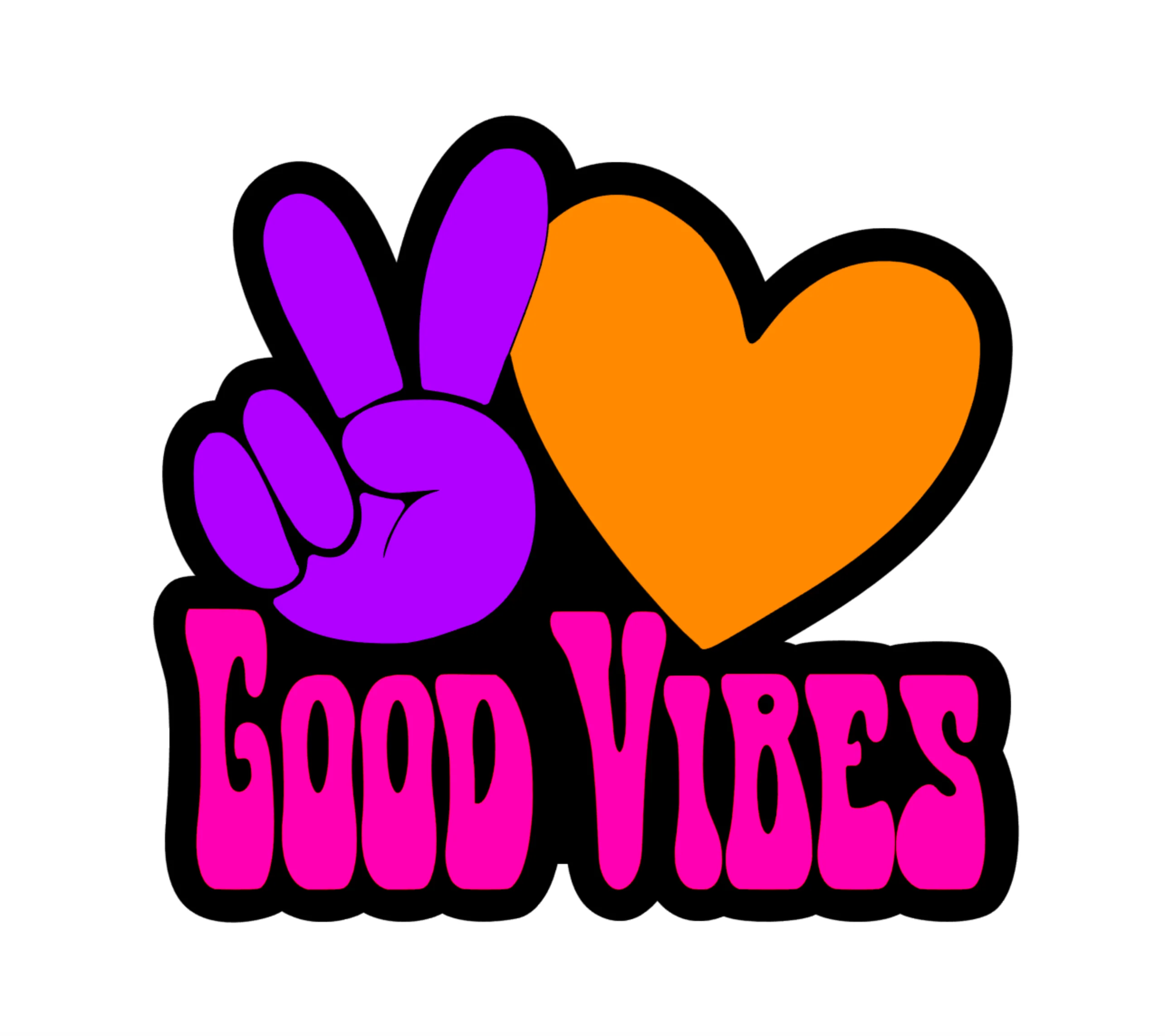 Peace Love Good Vibes Badge Reel Blank