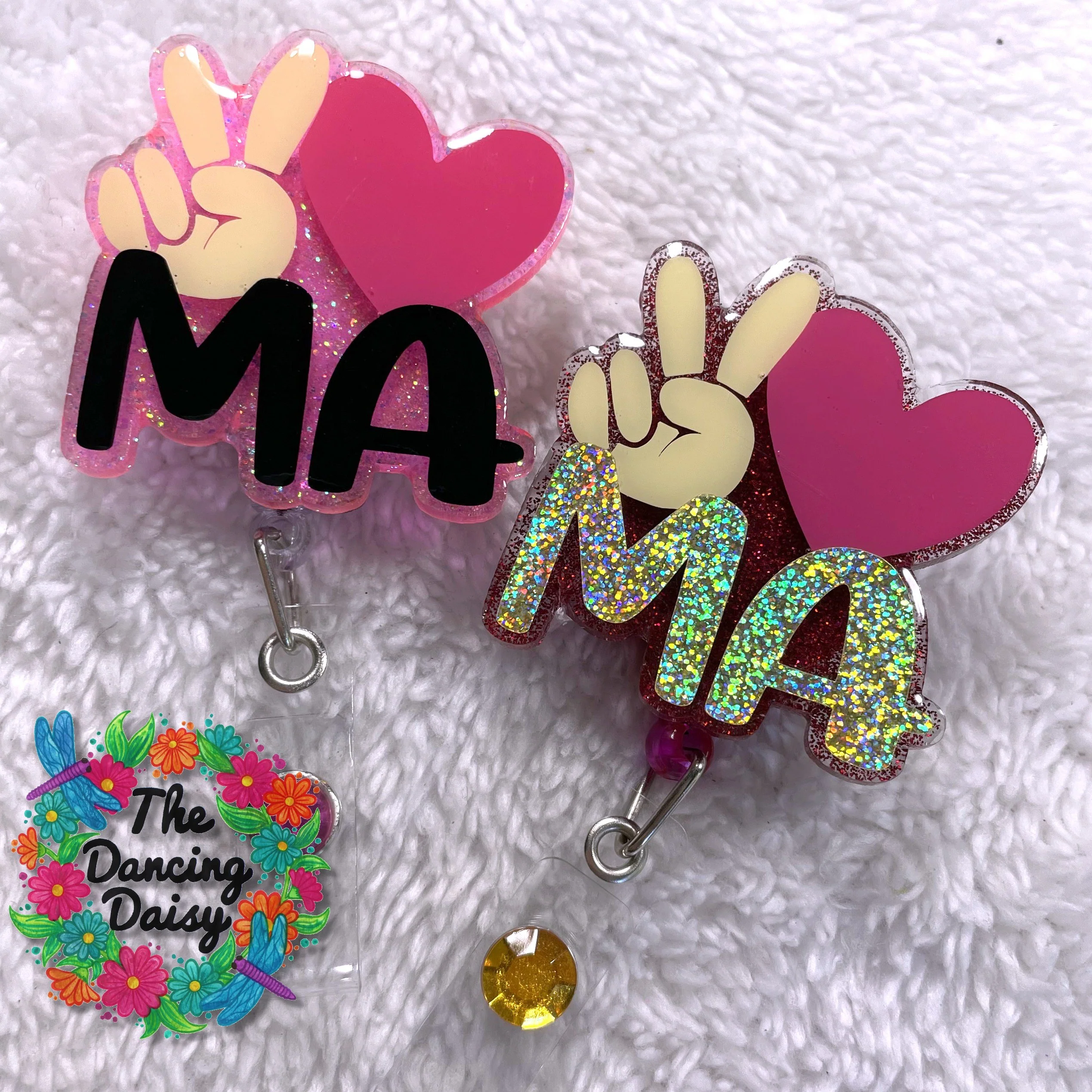 Peace Love MA Badge Reel Blank - Image 2