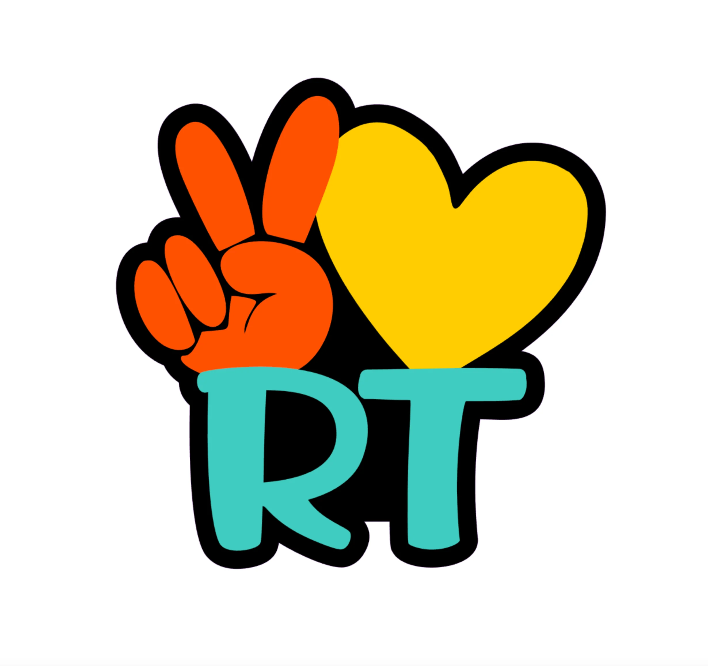 Peace Love RT Badge Reel Blank