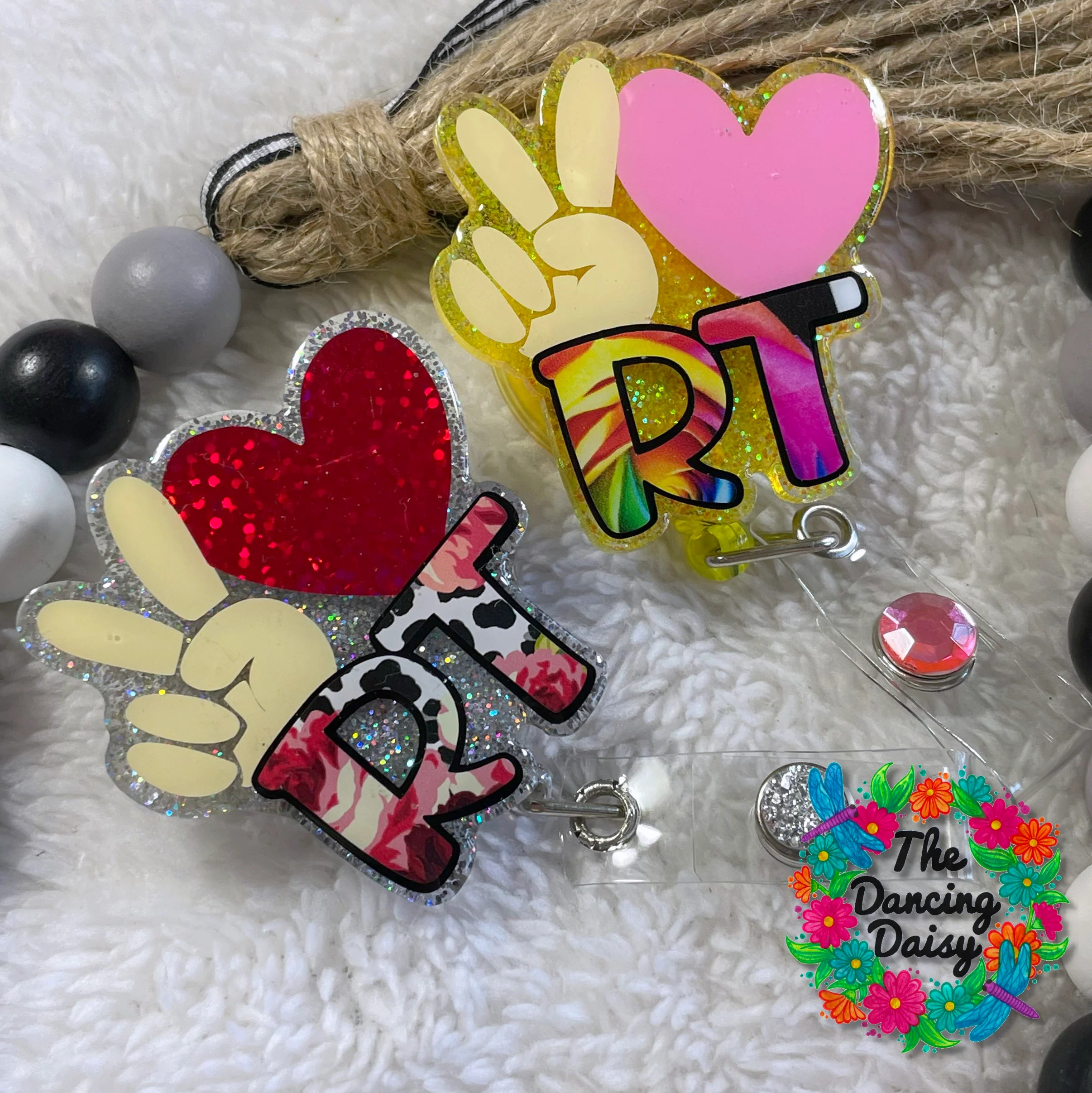 Peace Love RT Badge Reel Blank - Image 2