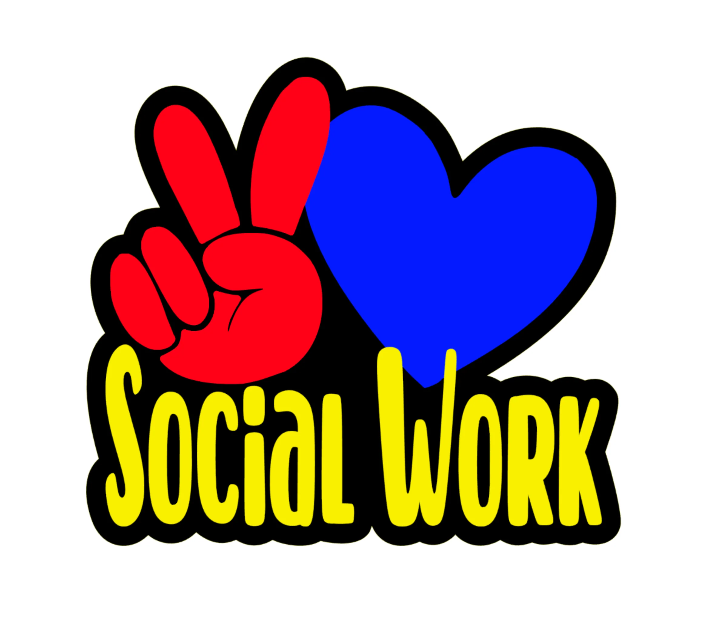 Peace Love Social Work Badge Reel Blank