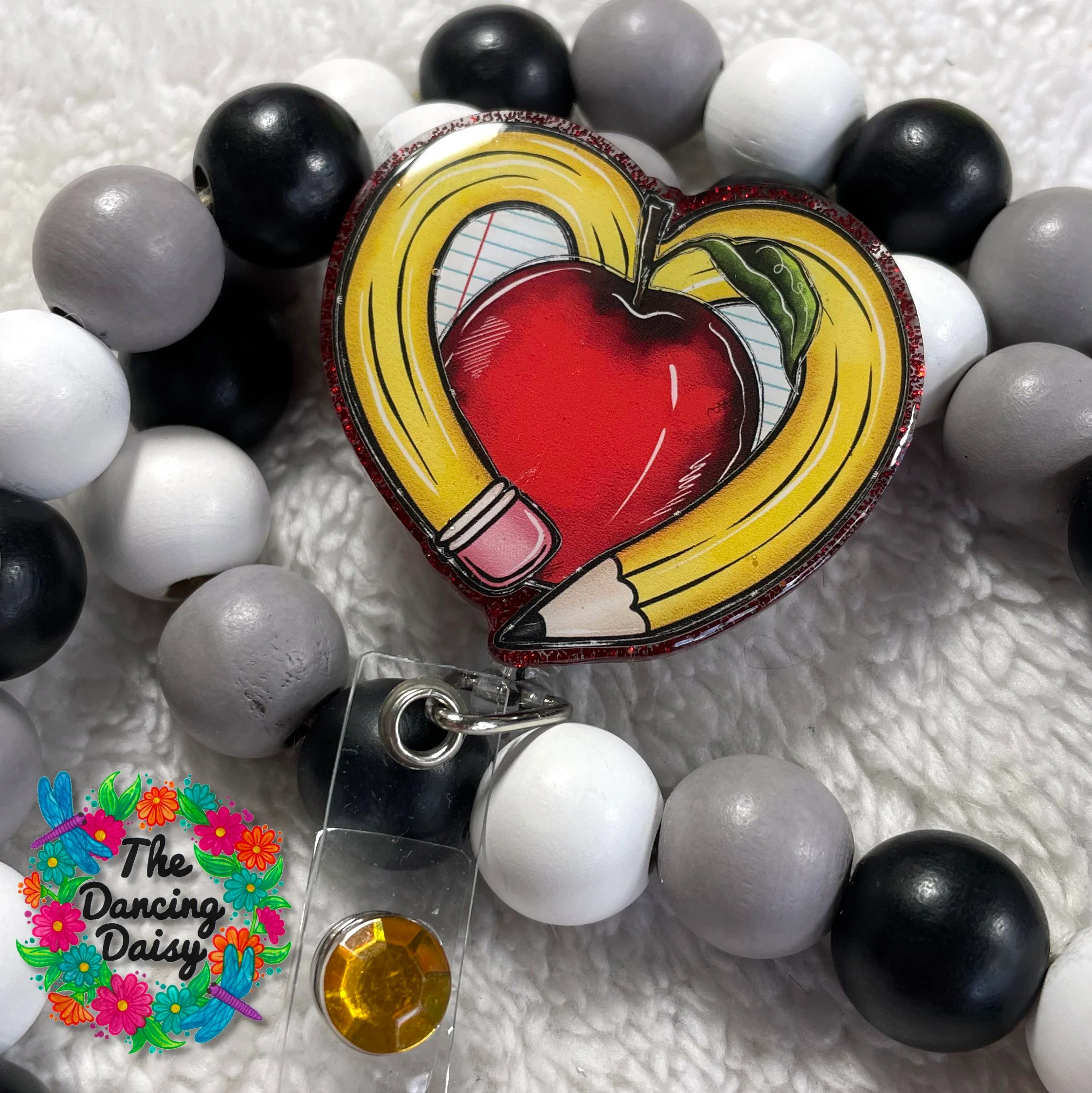 Pencil Apple Heart Decal & Acrylic Blank COMBO - Image 2