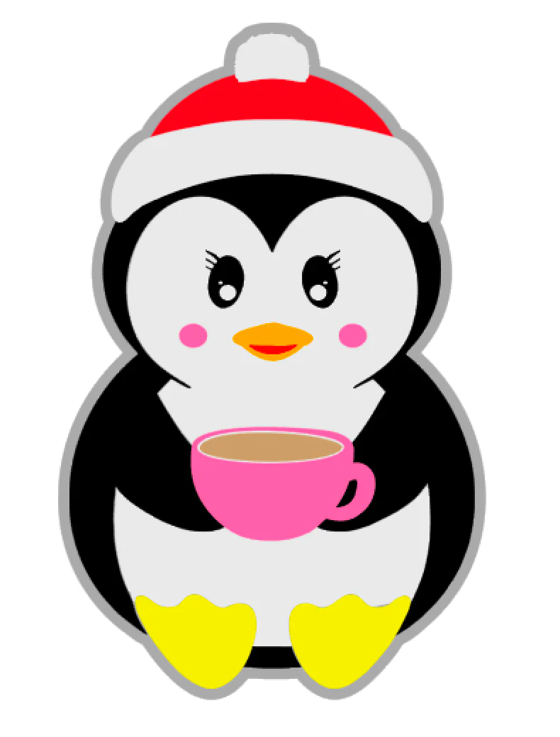 Penguin Hot Cocoa Acrylic Blank - Image 2