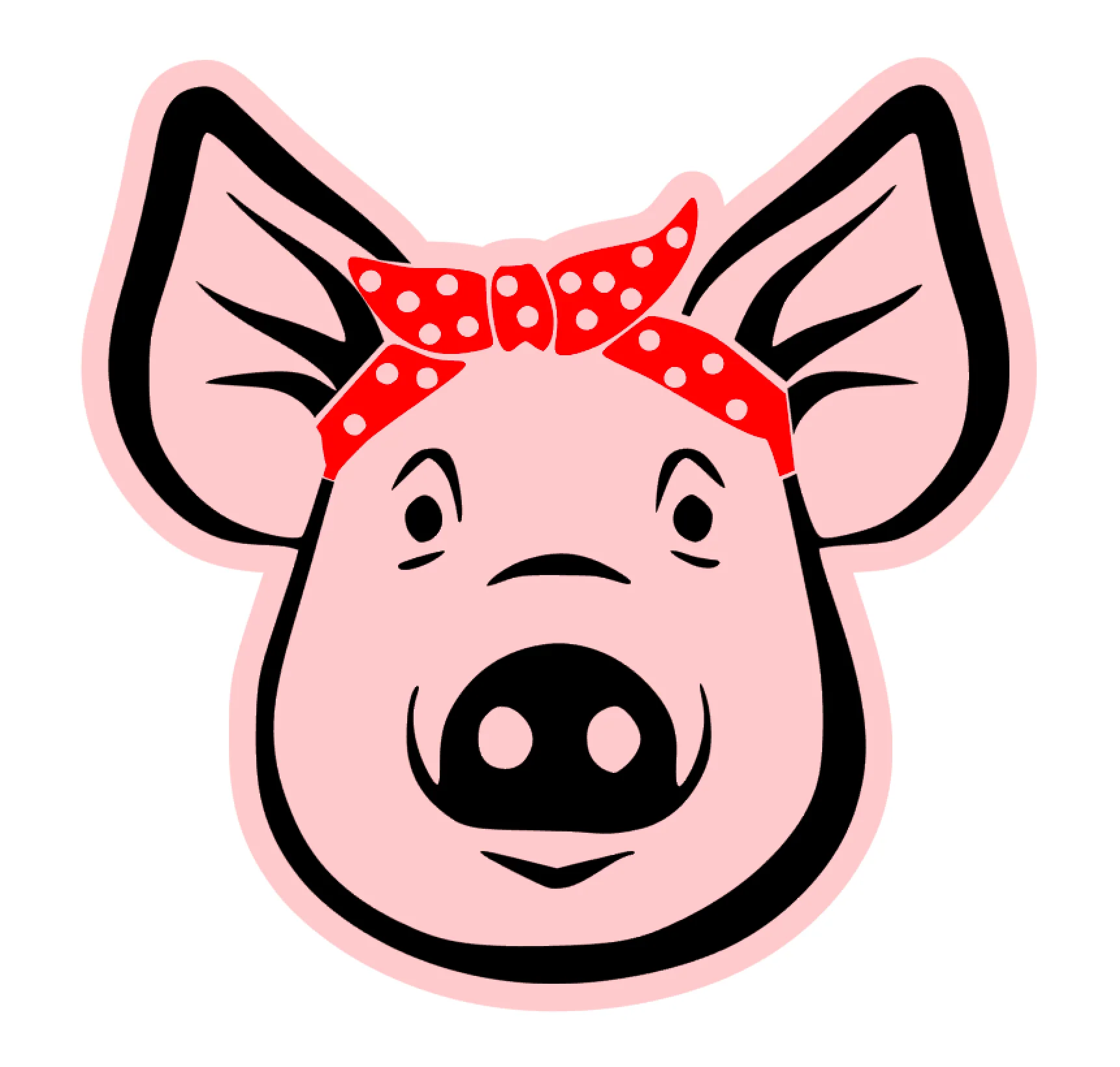 Pig Bandana Acrylic Blank - Image 2