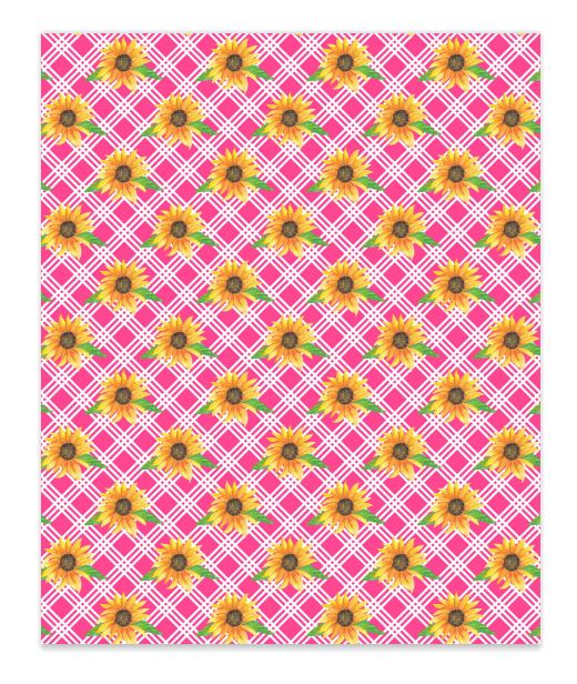 Pink Shabby Sunflowers 2 Faux Leather