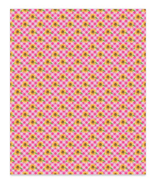 Pink Shabby Sunflowers 2 Faux Leather - Image 2