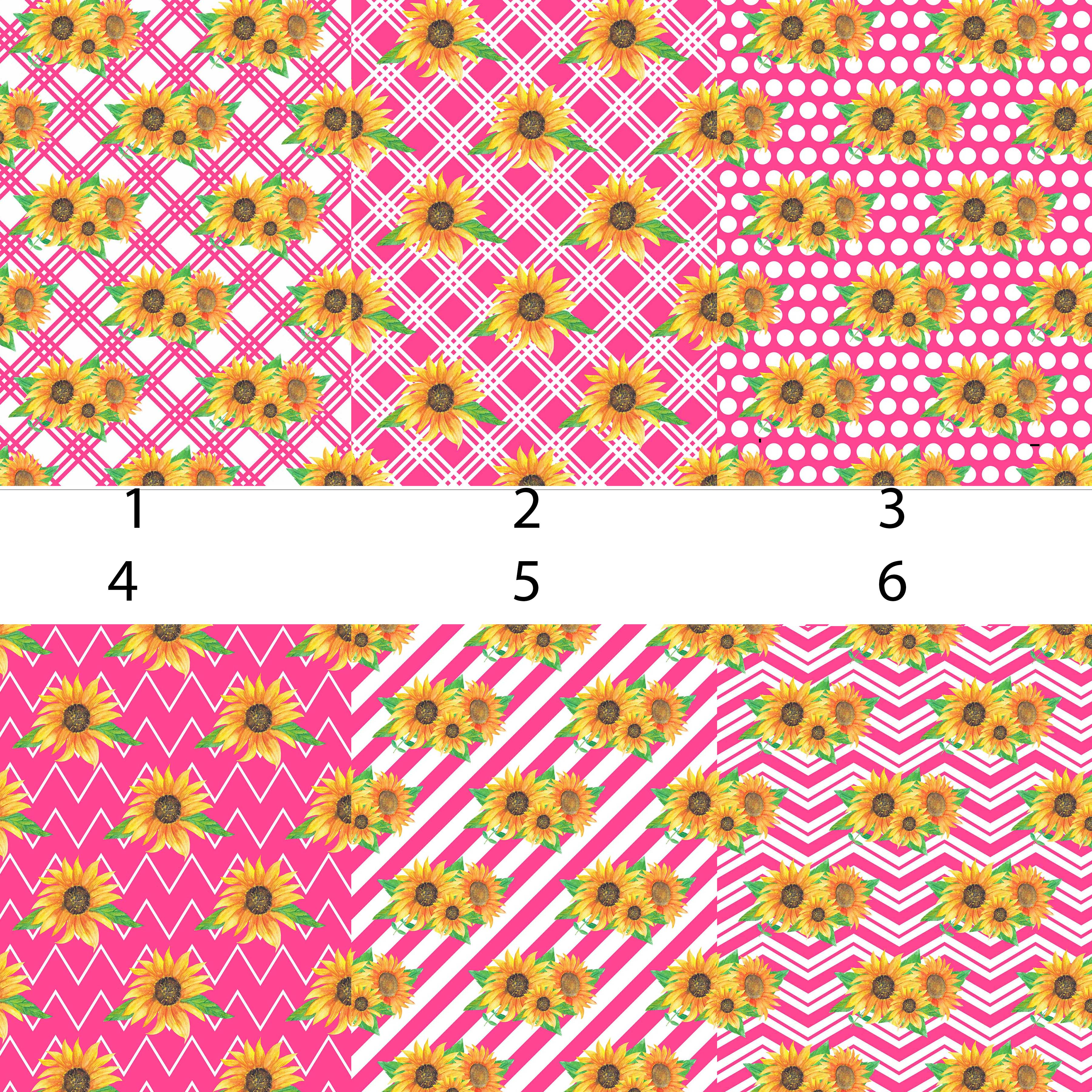 Pink Shabby Sunflowers Vinyl