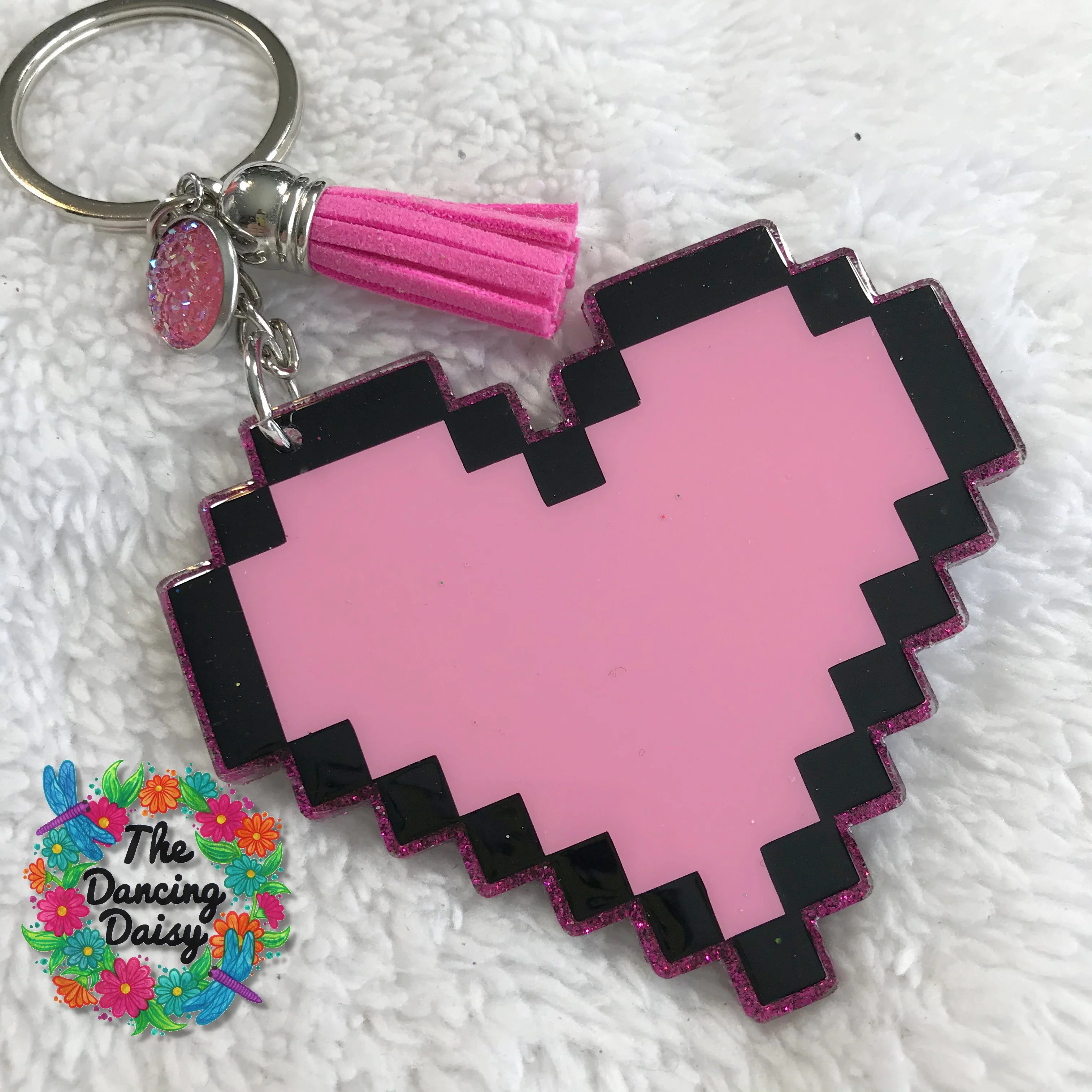 Pixel Heart Acrylic Blank - Image 3