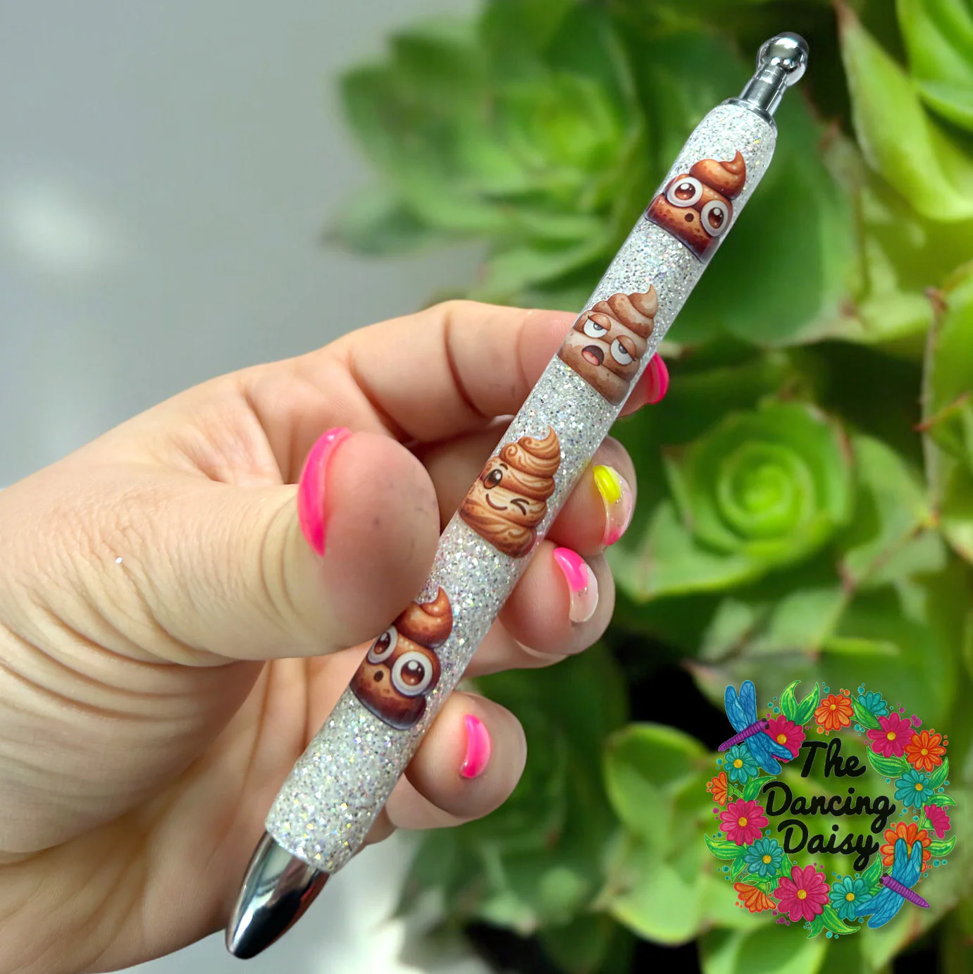 Poop Emoji Pen Wrap UV DTF - Image 2