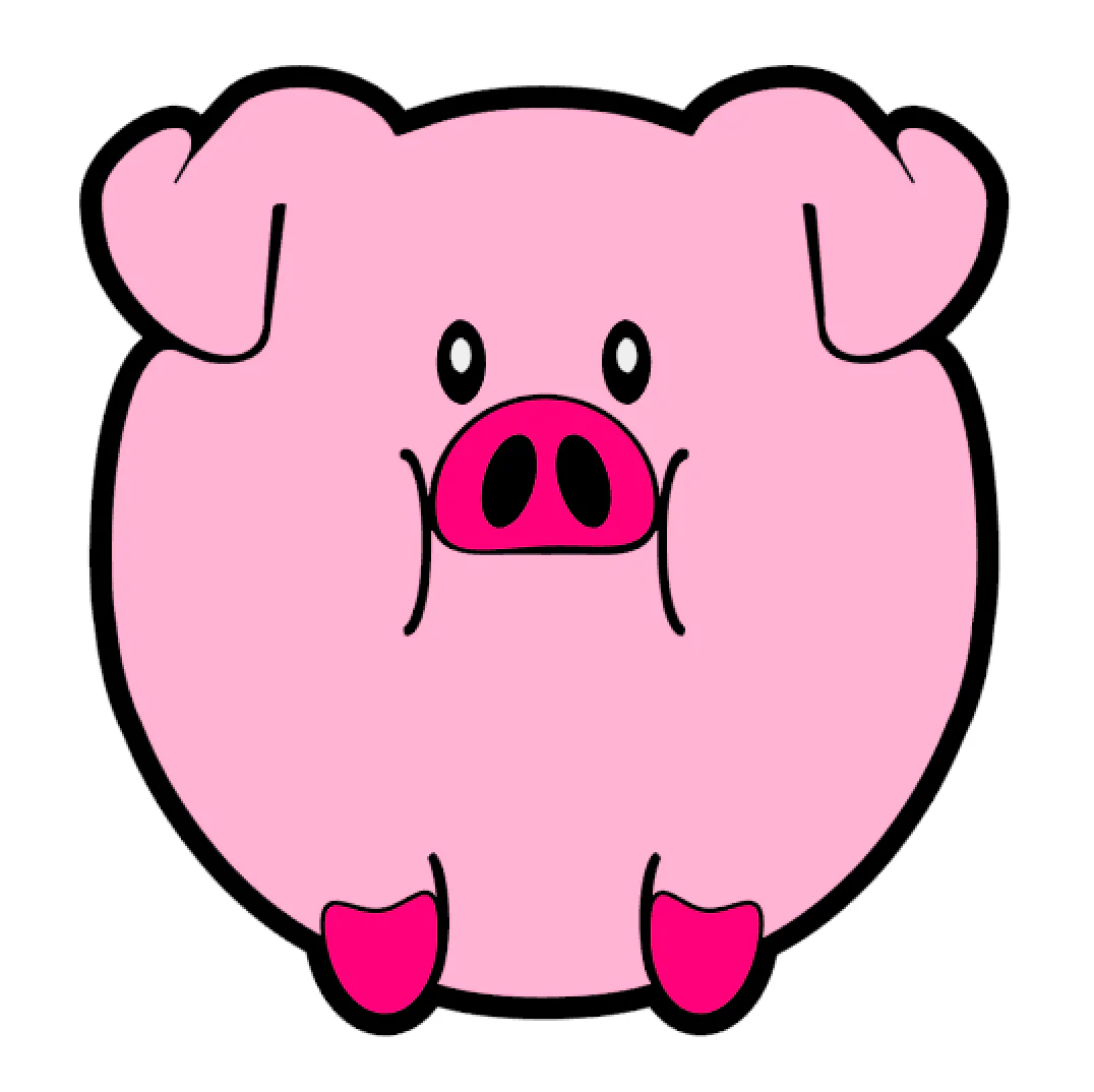 Pudgy Pig Acrylic Blank - Image 2