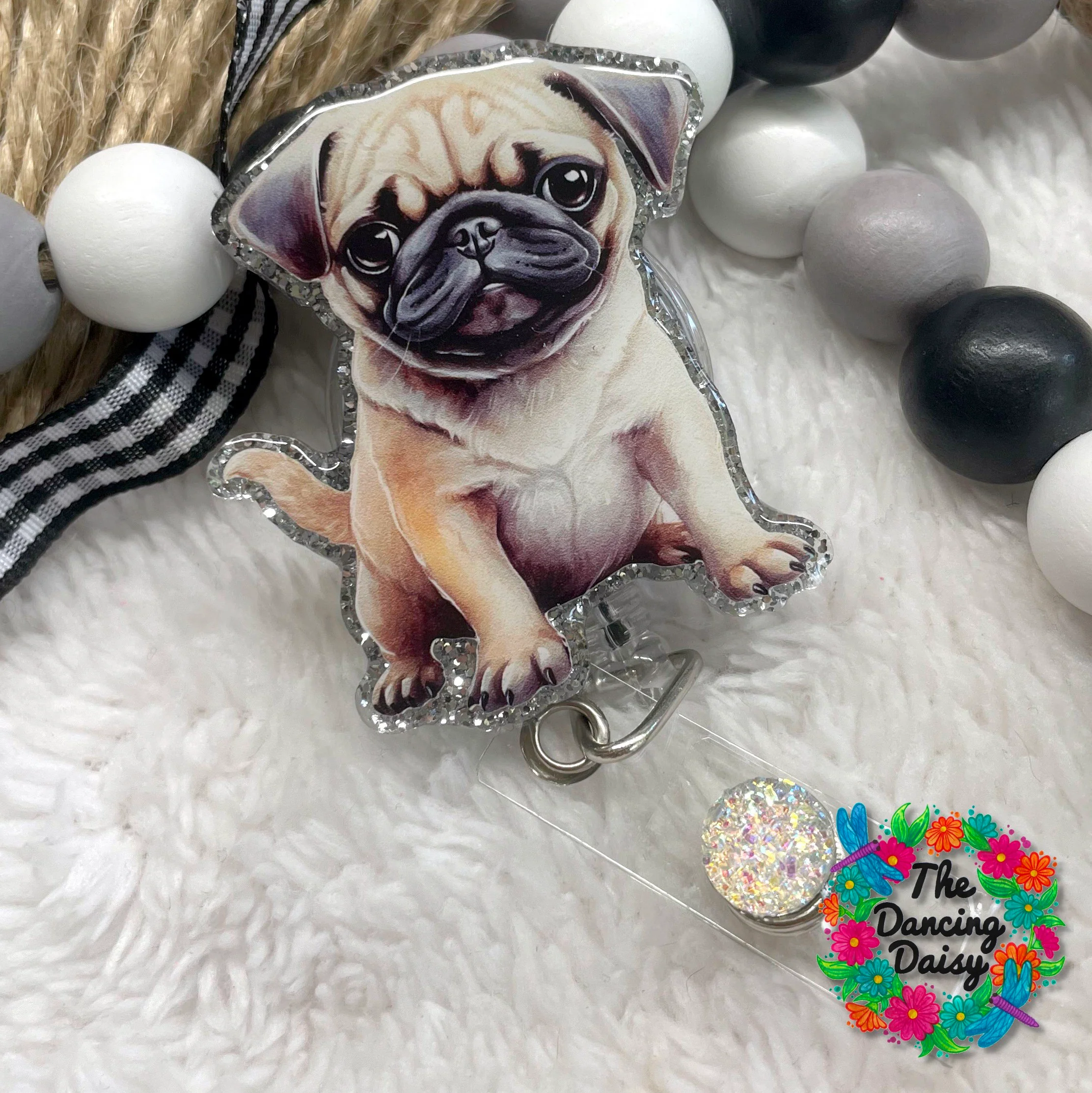 Pug Puppy Decal & Acrylic Blank COMBO - Image 2