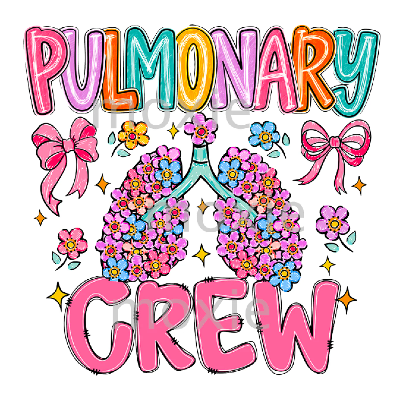 Pulmonary Crew Decal & Acrylic Blank COMBO