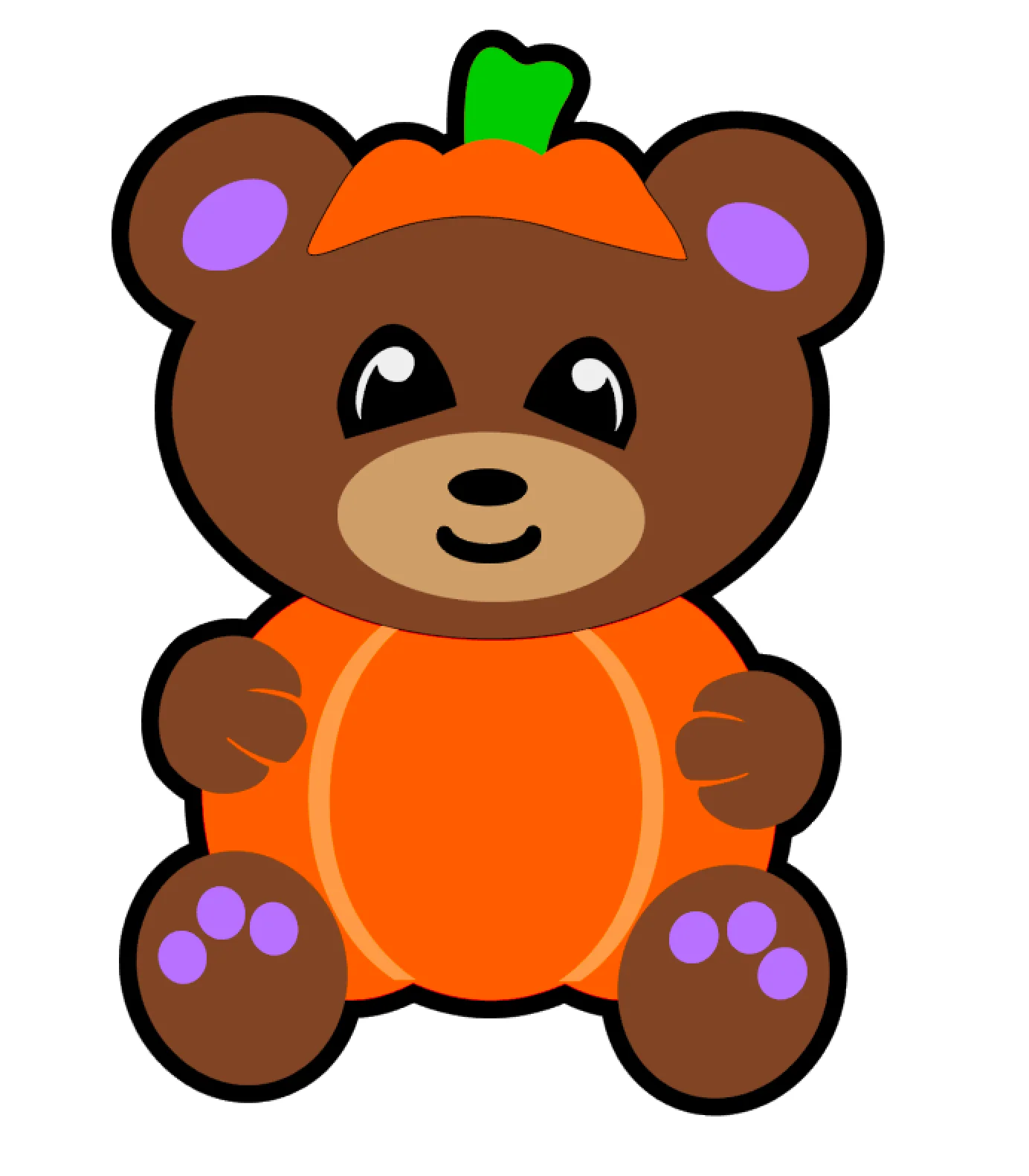 Pumpkin Bear Acrylic Blank - Image 2