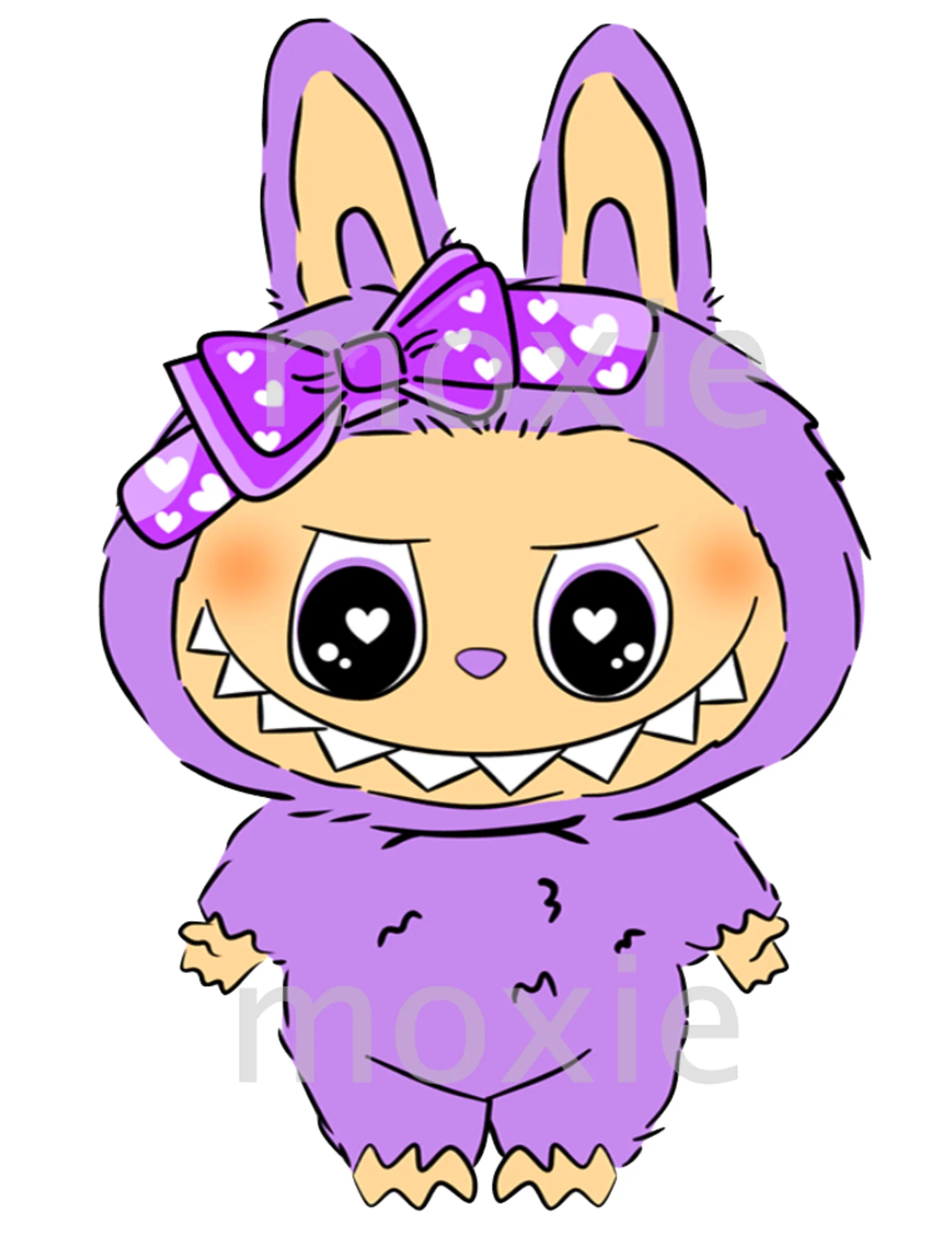 Purple Monster Doll Decal & Acrylic Blank COMBO