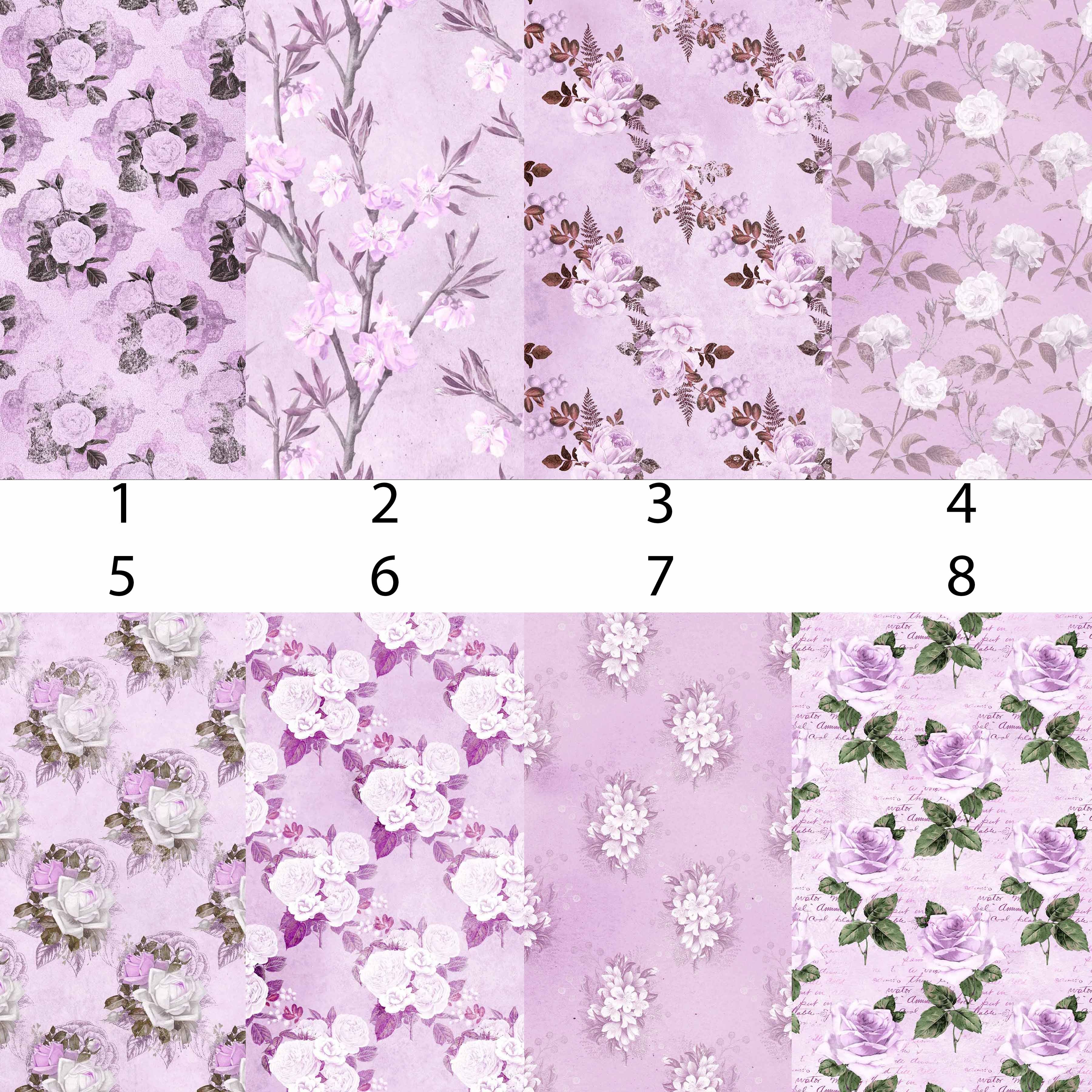 Purple Shabby Floral Vinyl