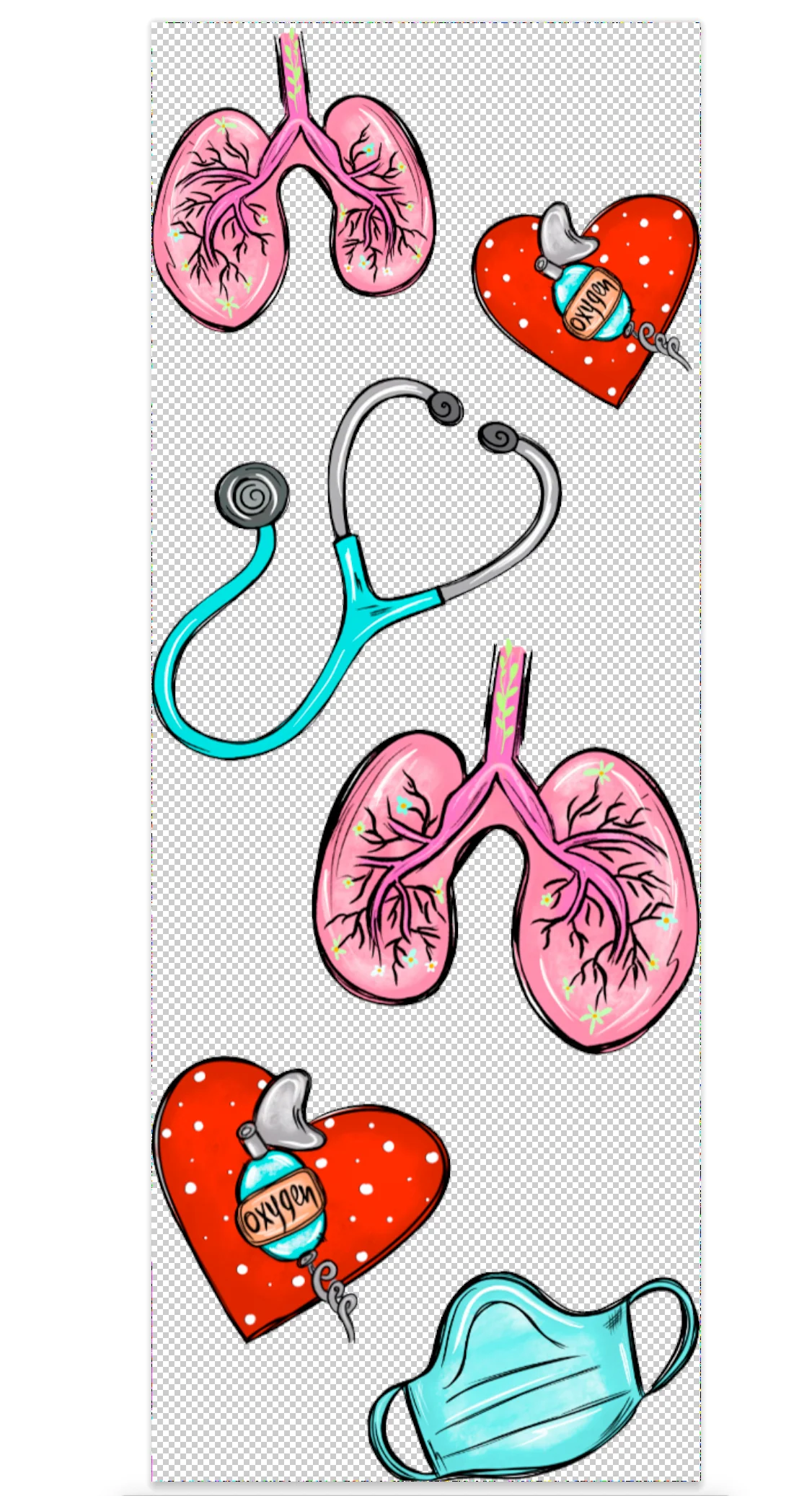 Respiratory Care Pen Wrap UV DTF