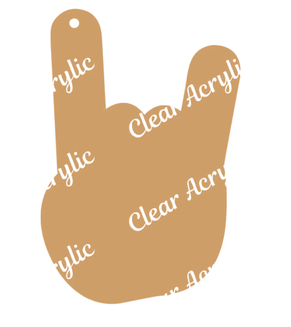 Rock Hand Horns Acrylic Blank