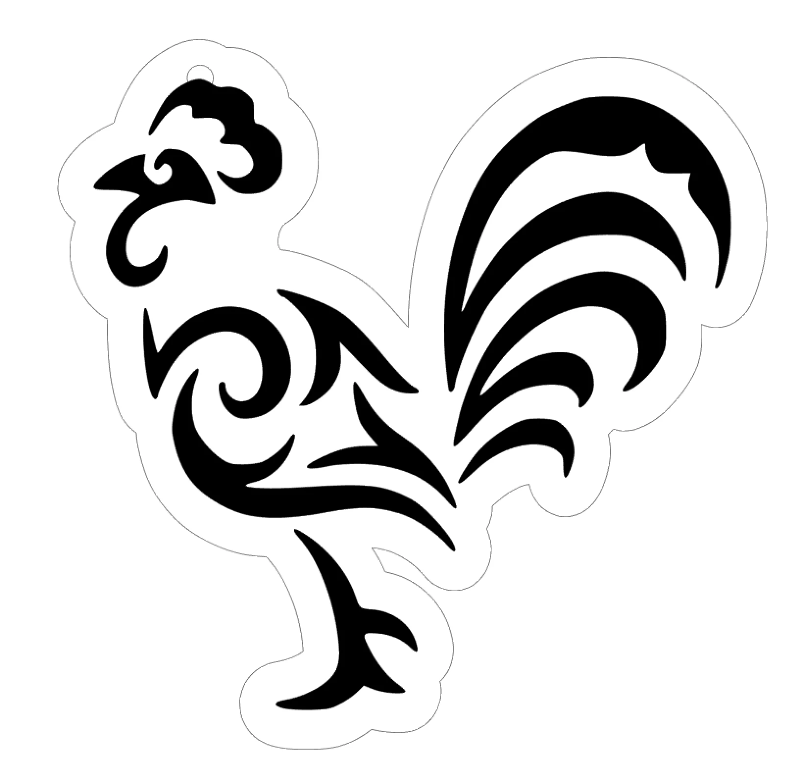 Rooster #1 Acrylic Blank - Image 2