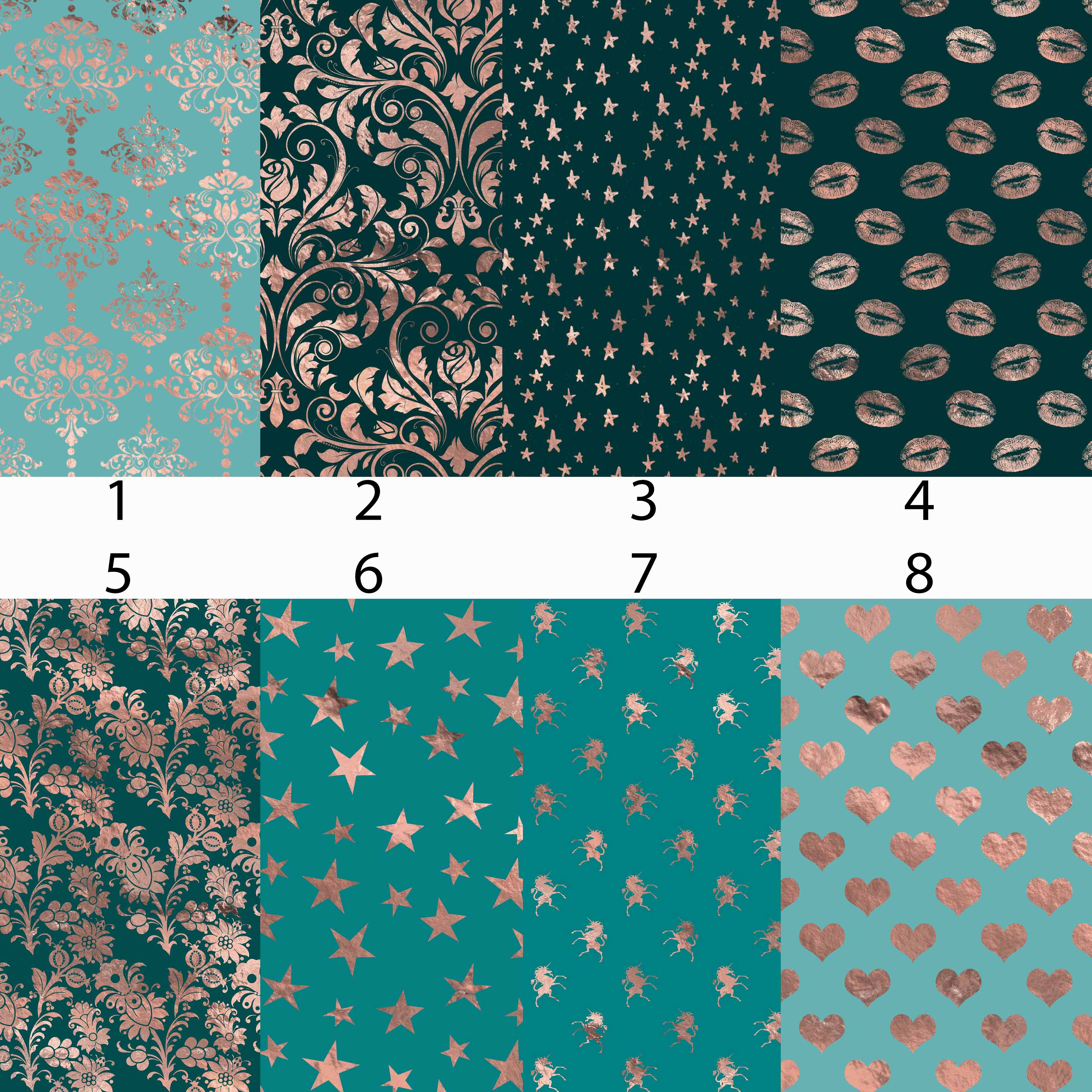 Rose Gold & Teal Vinyl