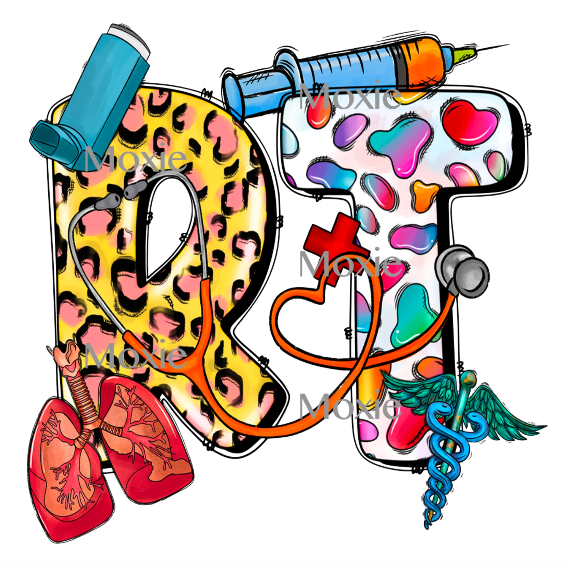 RT Respiratory Therapist UV DTF