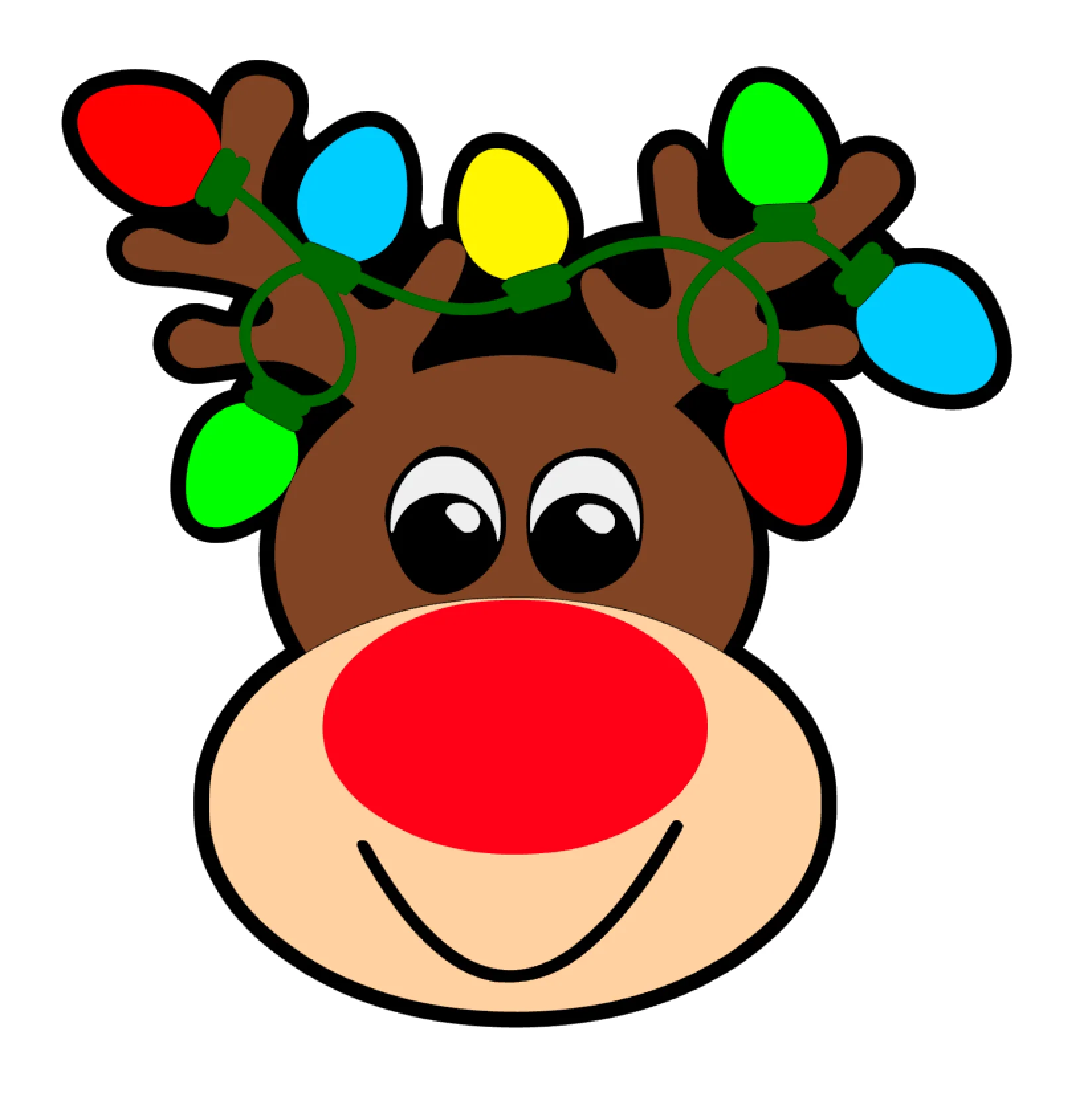 Rudolph with Lights Acrylic Blank - Image 2